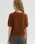 Short Sleeve Sweater, Cinnamon Tea