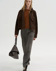 Short Sleeve Sweater, Cinnamon Tea