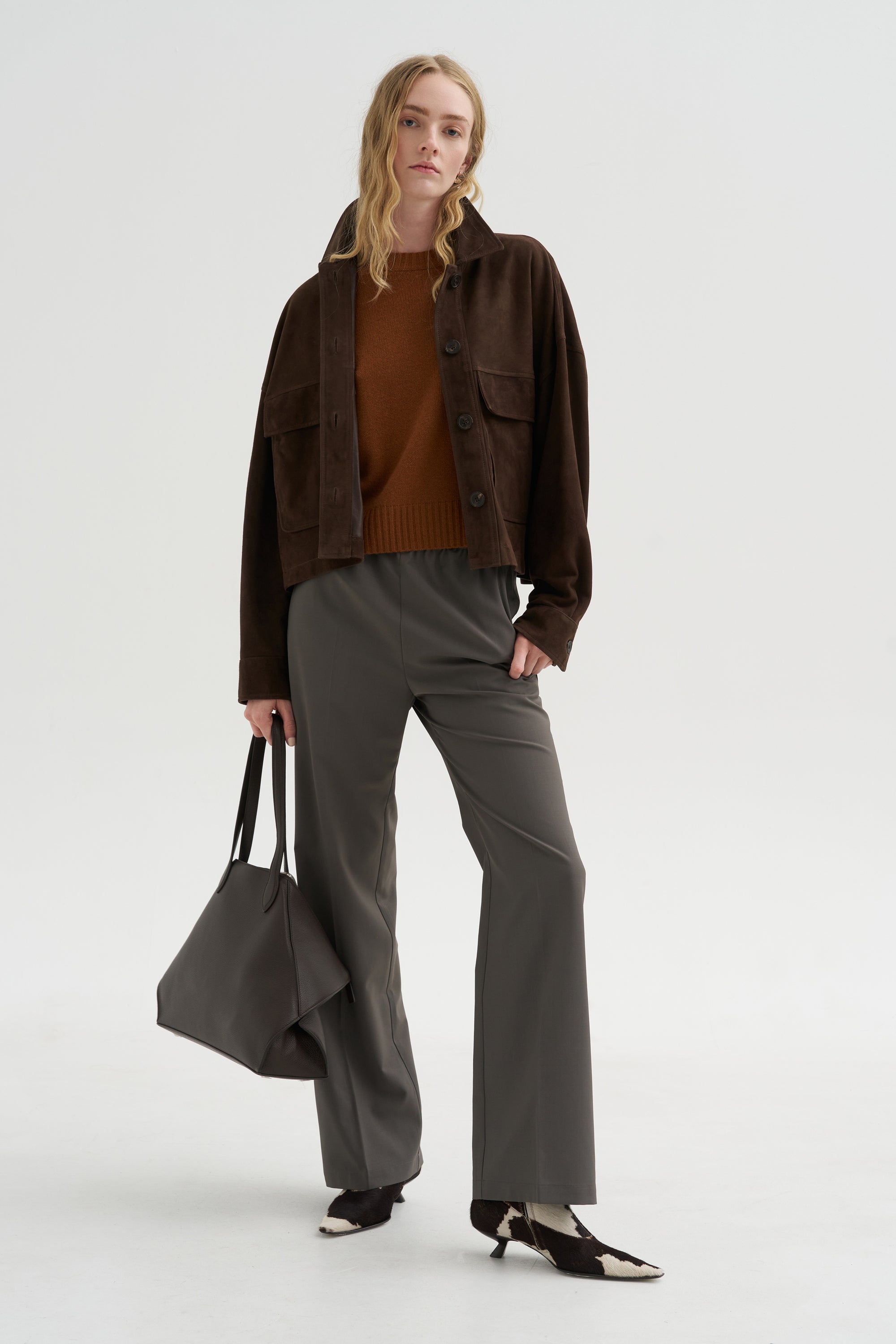 Short Sleeve Sweater, Cinnamon Tea