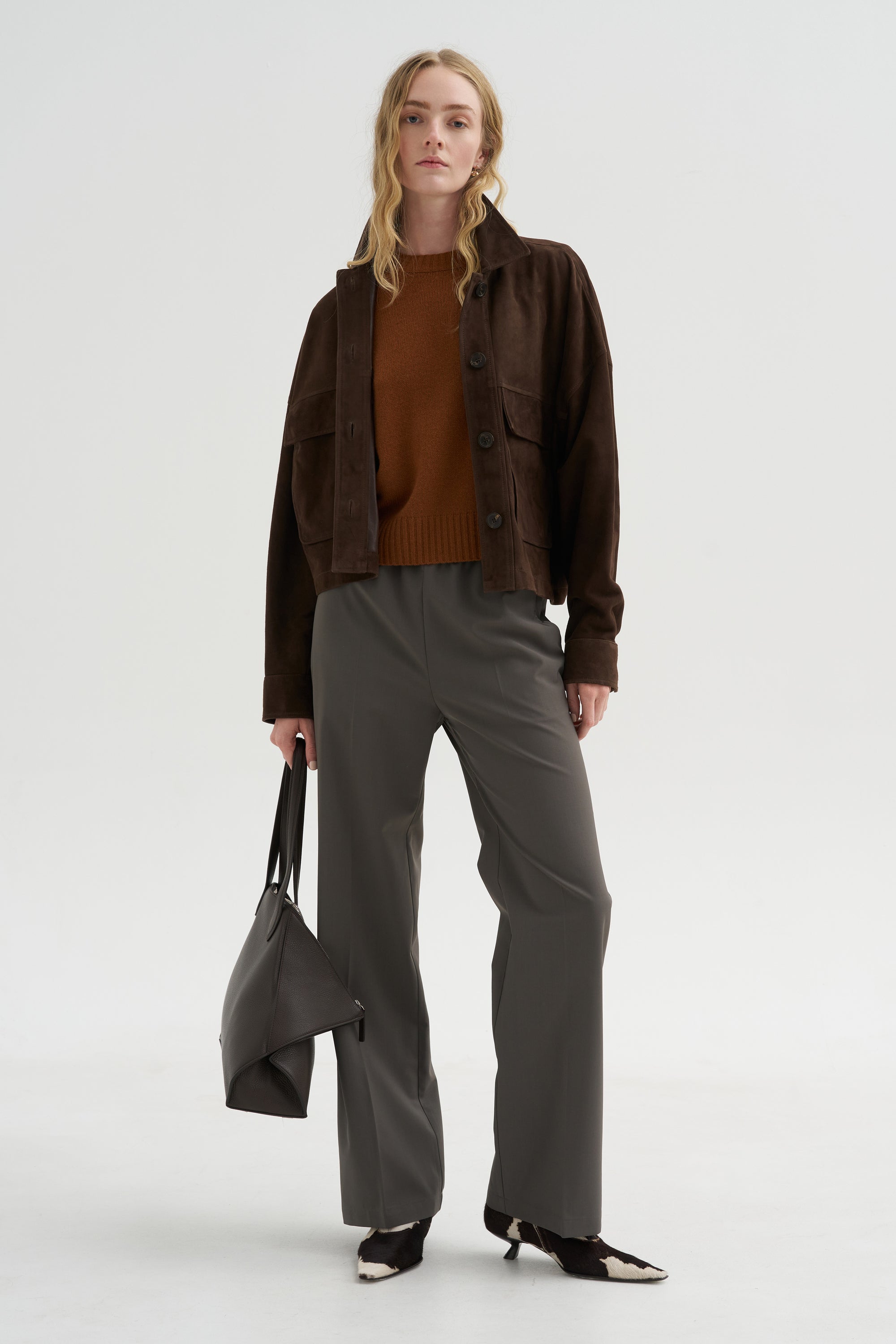 Short Sleeve Sweater, Cinnamon Tea