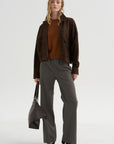 Short Sleeve Sweater, Cinnamon Tea