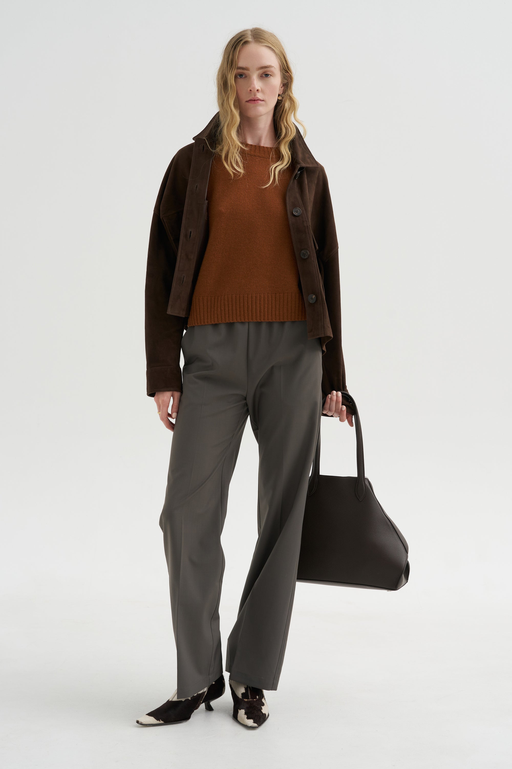 Short Sleeve Sweater, Cinnamon Tea