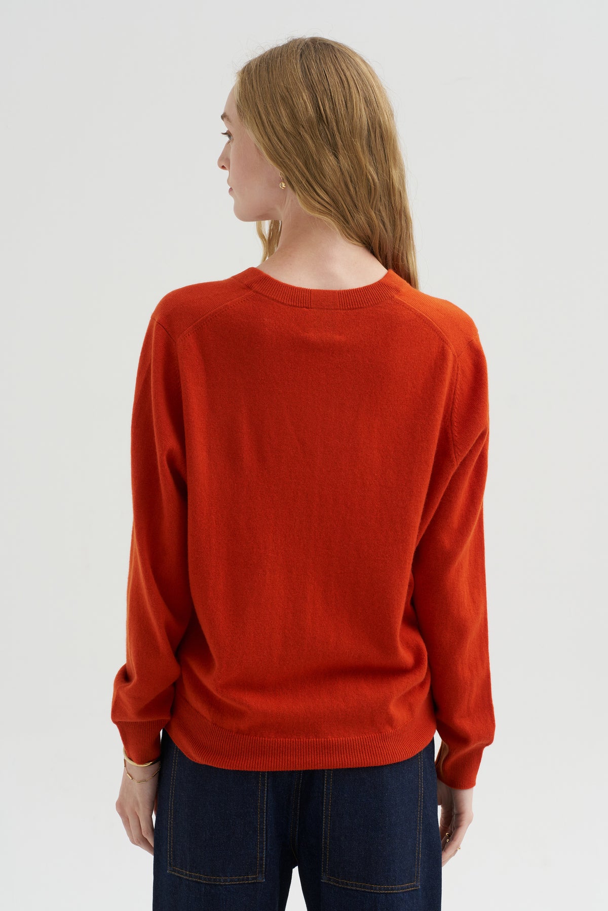 V-Neck Sweater, Maple Tree