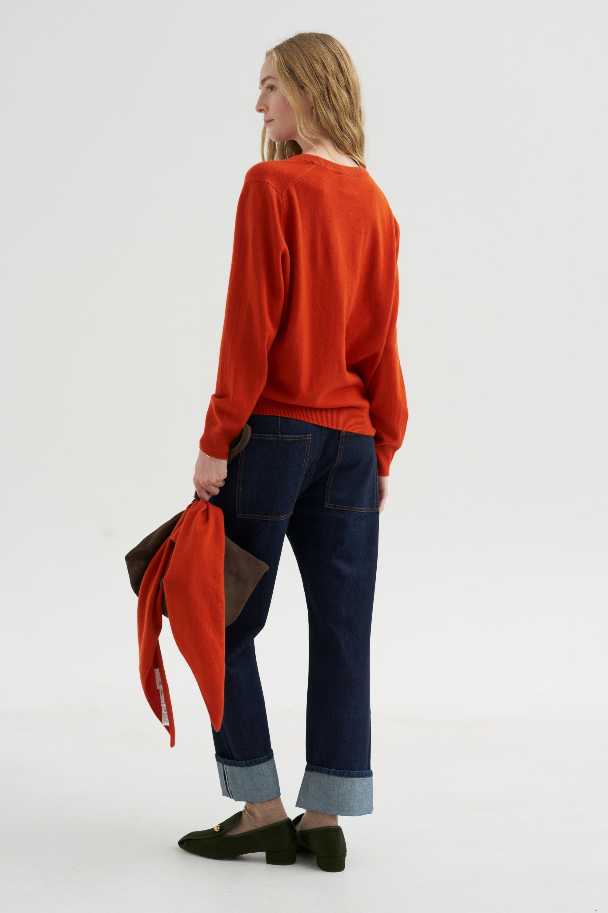 V-Neck Sweater, Maple Tree