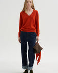 V-Neck Sweater, Maple Tree