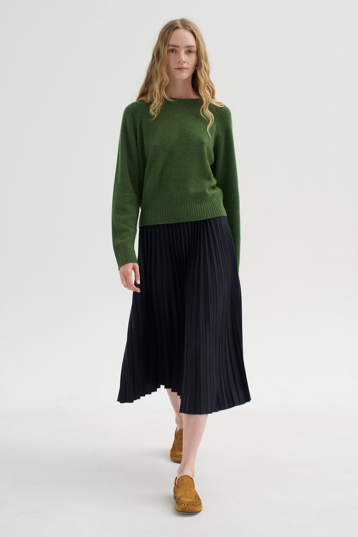 Long Sleeve Sweater, Seaweed Melange