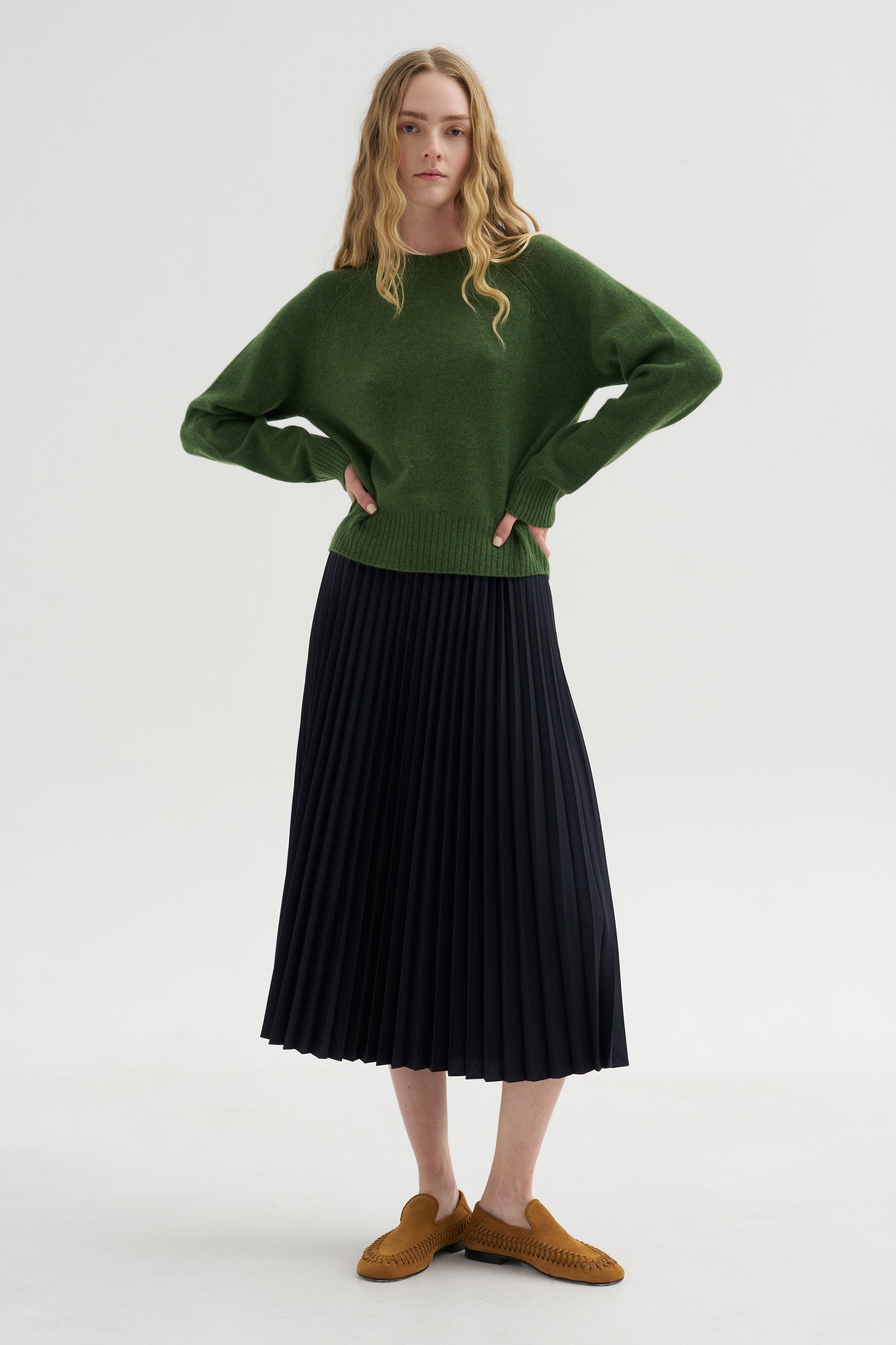 Long Sleeve Sweater, Seaweed Melange