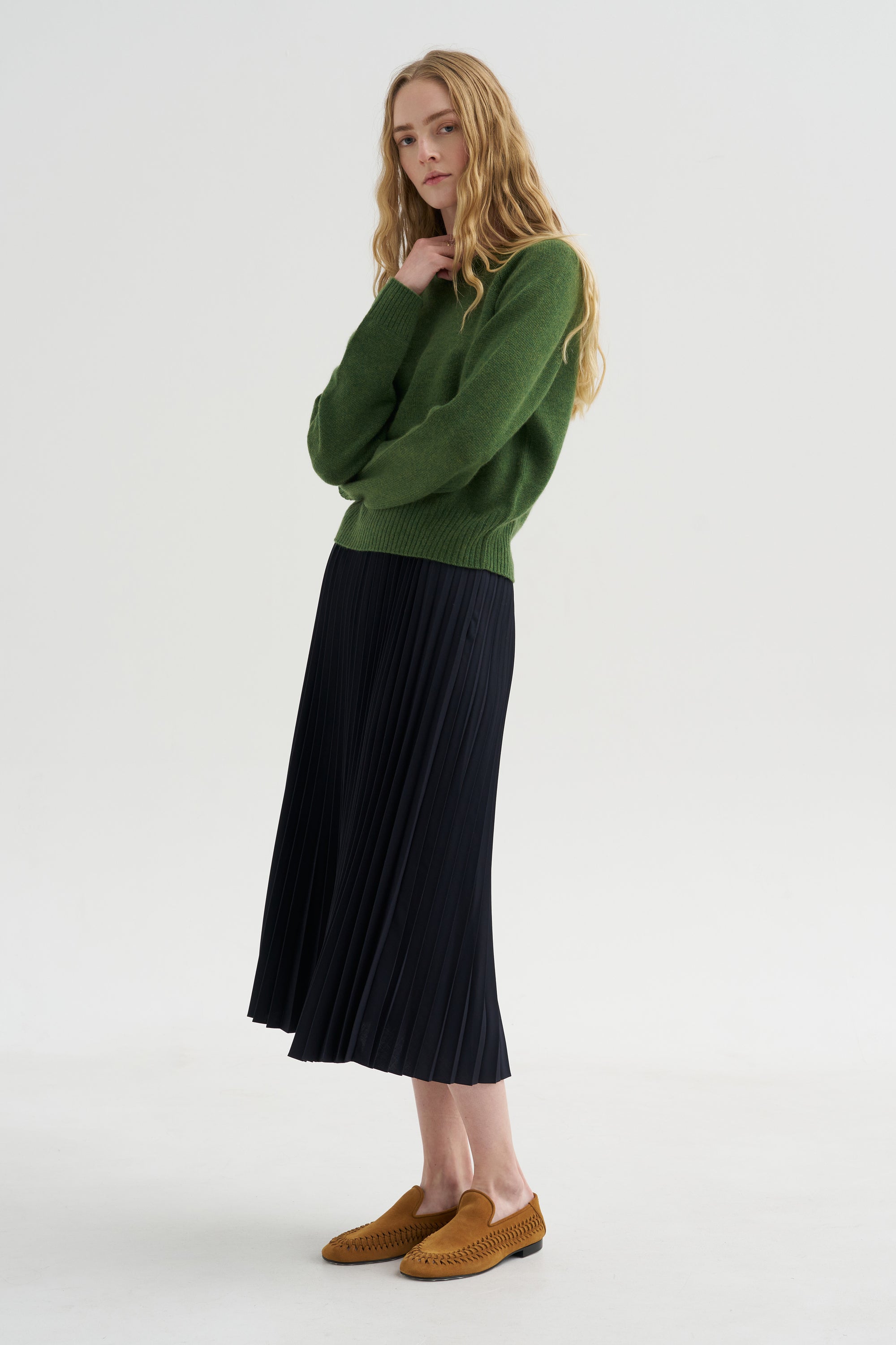Long Sleeve Sweater, Seaweed Melange