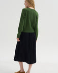 Long Sleeve Sweater, Seaweed Melange