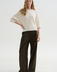 Round Neck Sweater, Fleur De Sel