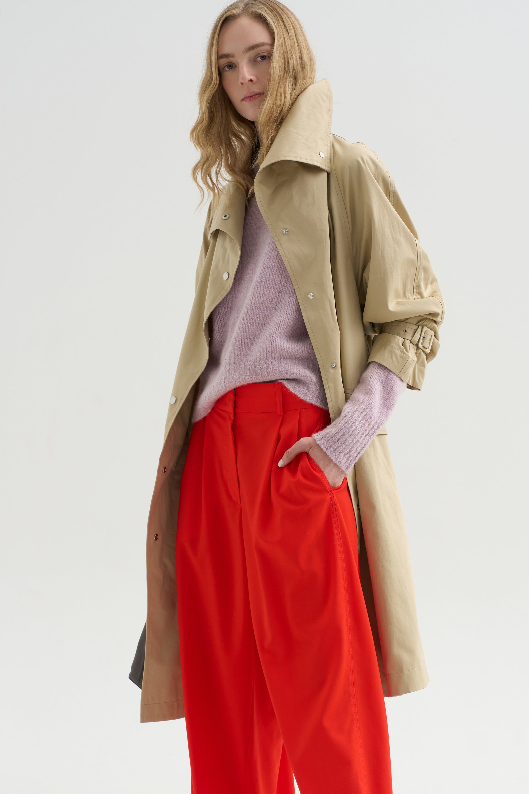 Cable Knit Sweater, Lilac Fume