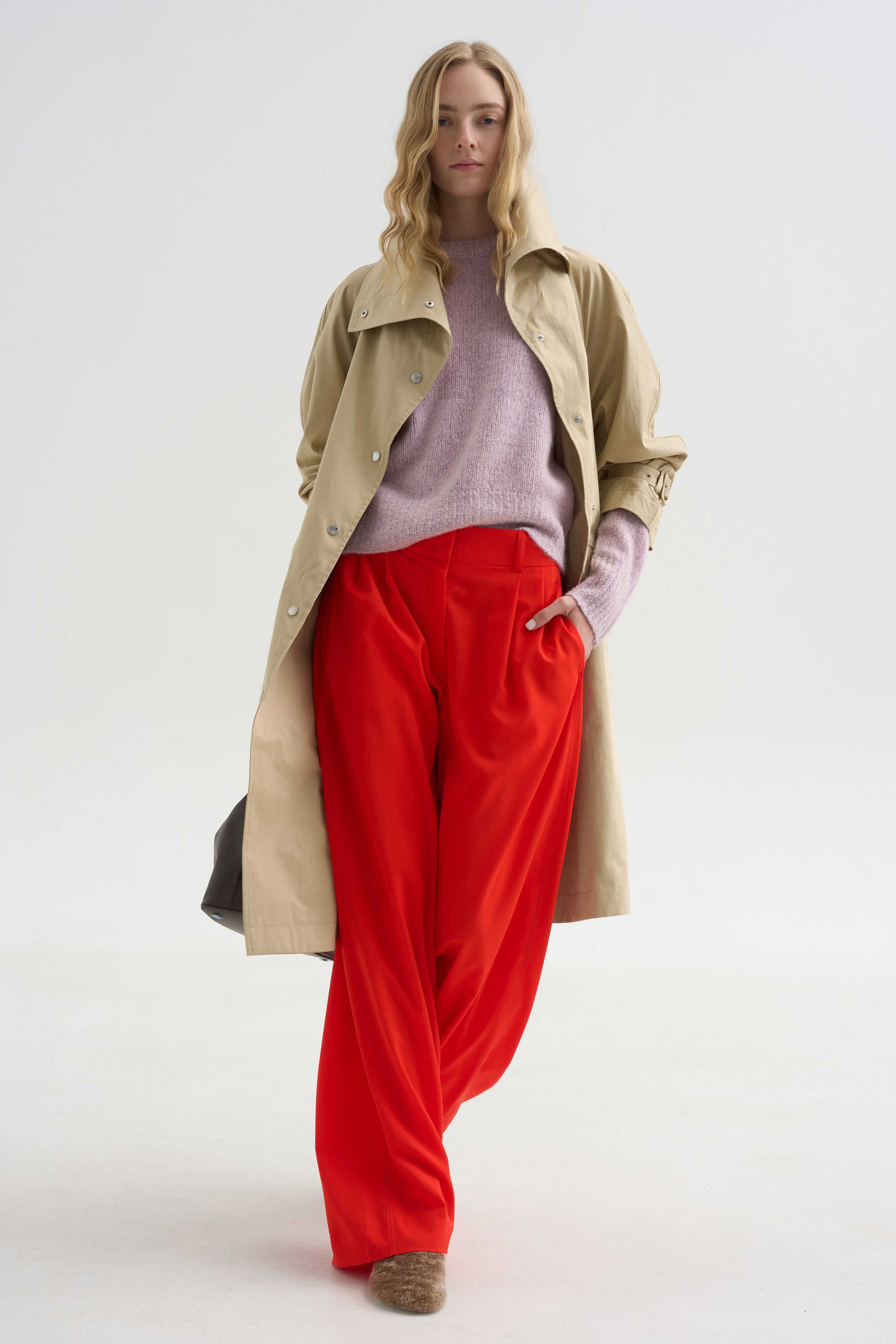 Cable Knit Sweater, Lilac Fume
