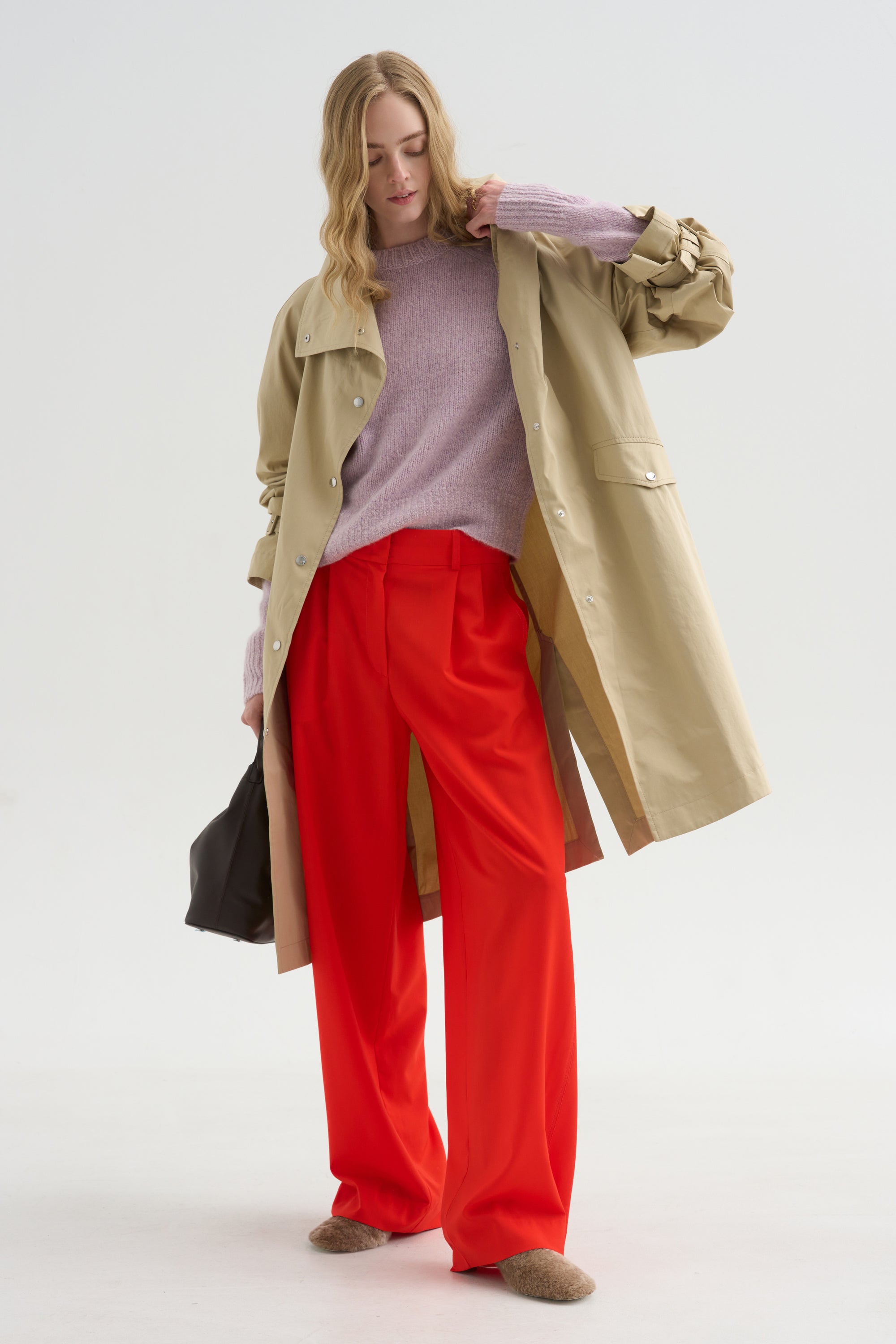 Cable Knit Sweater, Lilac Fume