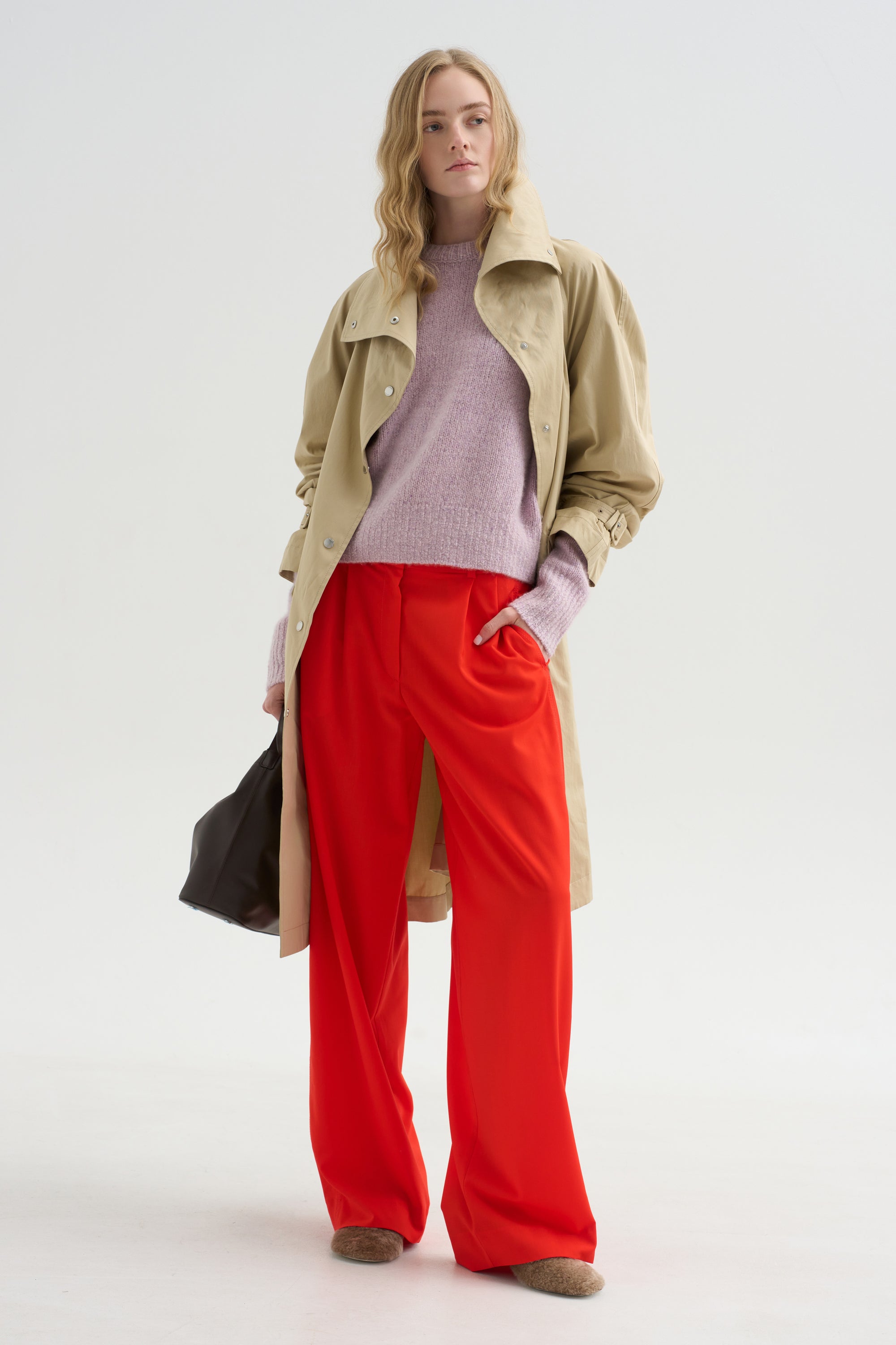 Cable Knit Sweater, Lilac Fume