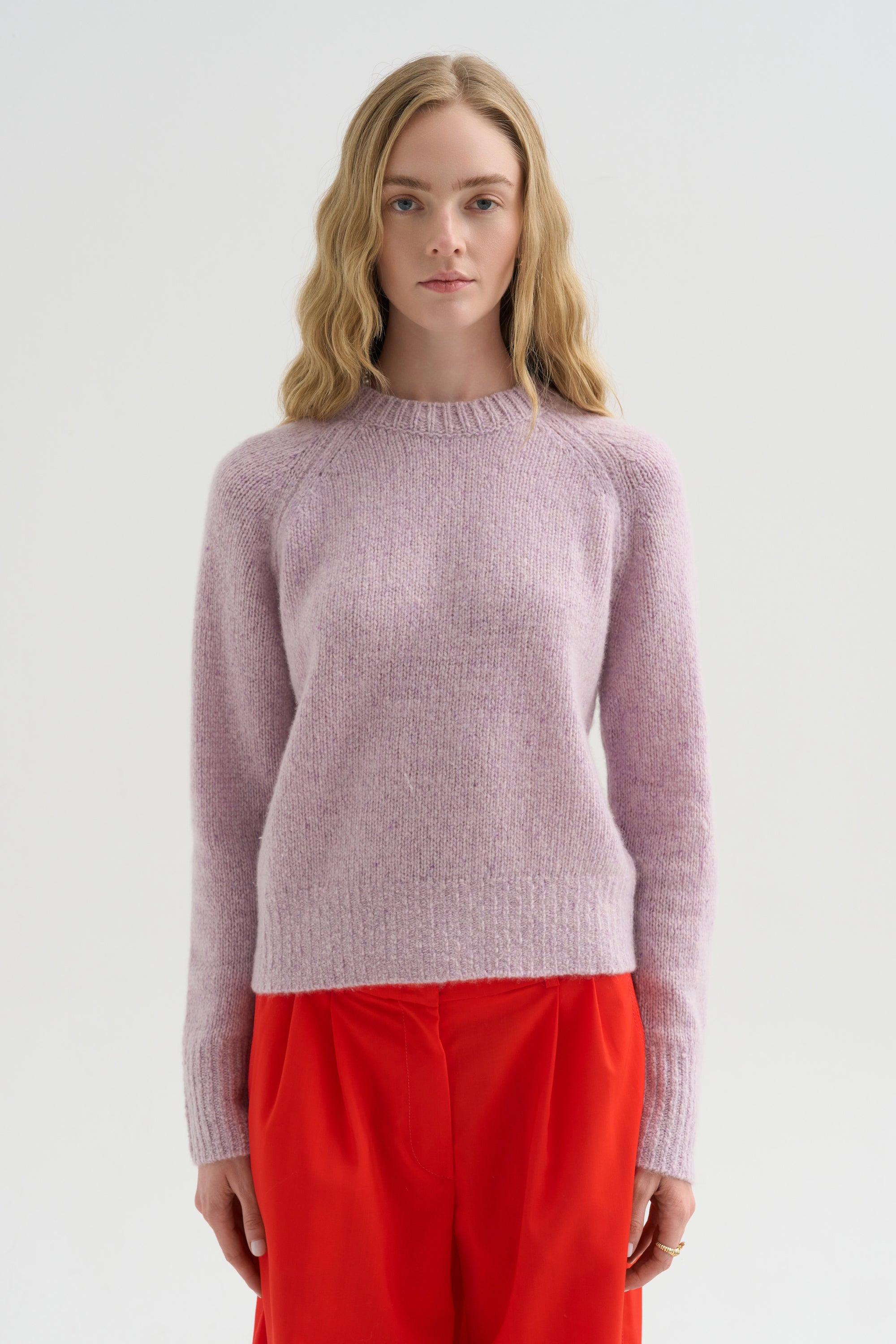 Cable Knit Sweater, Lilac Fume