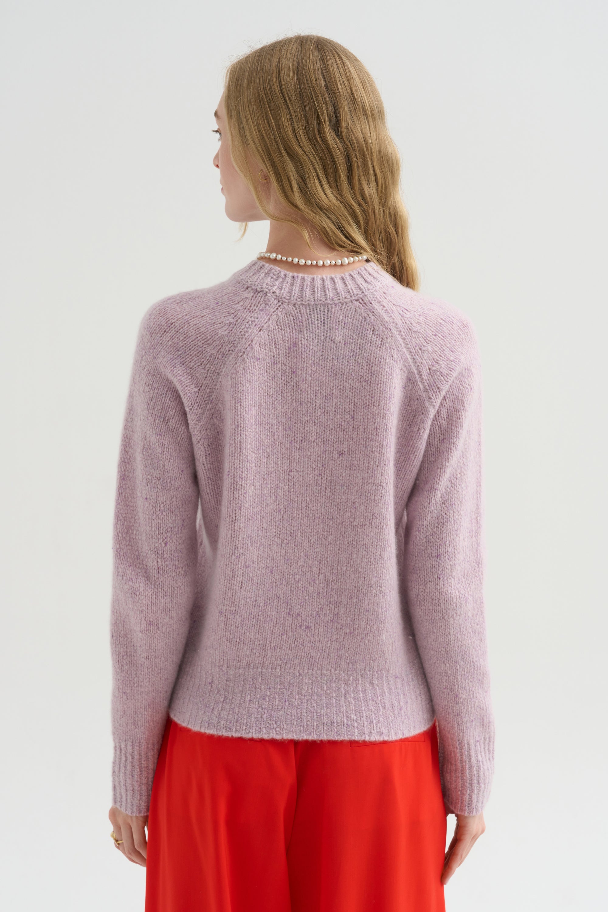 Cable Knit Sweater, Lilac Fume