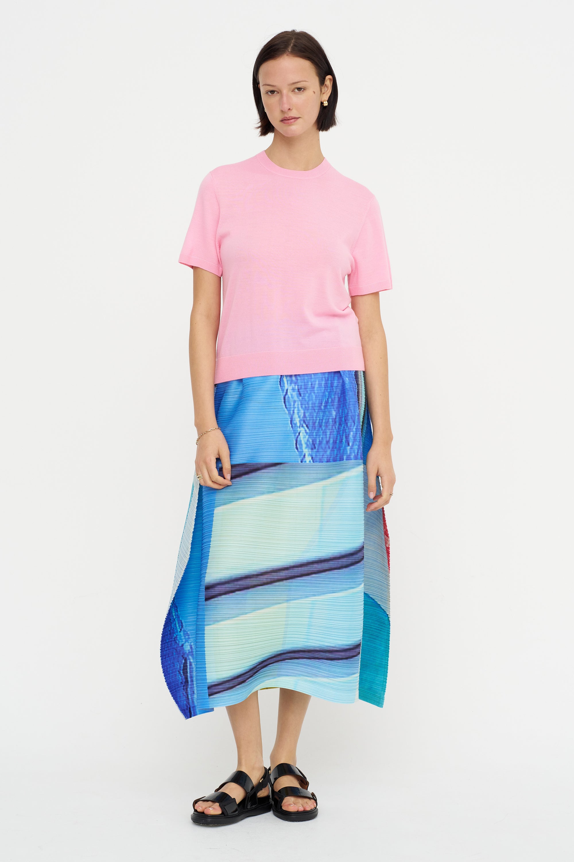 Short Sleeve Sweater, Pink