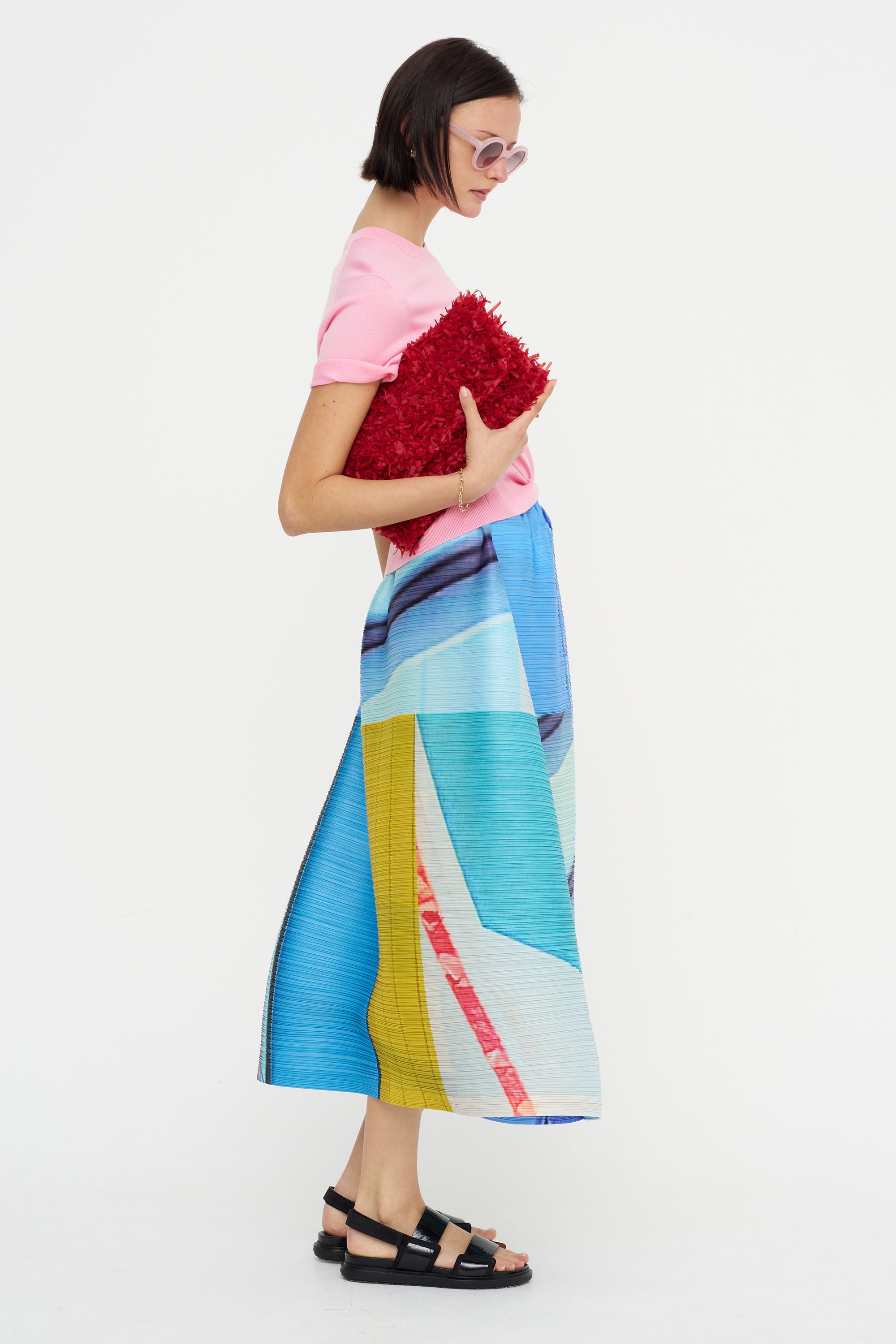 Short Sleeve Sweater, Pink