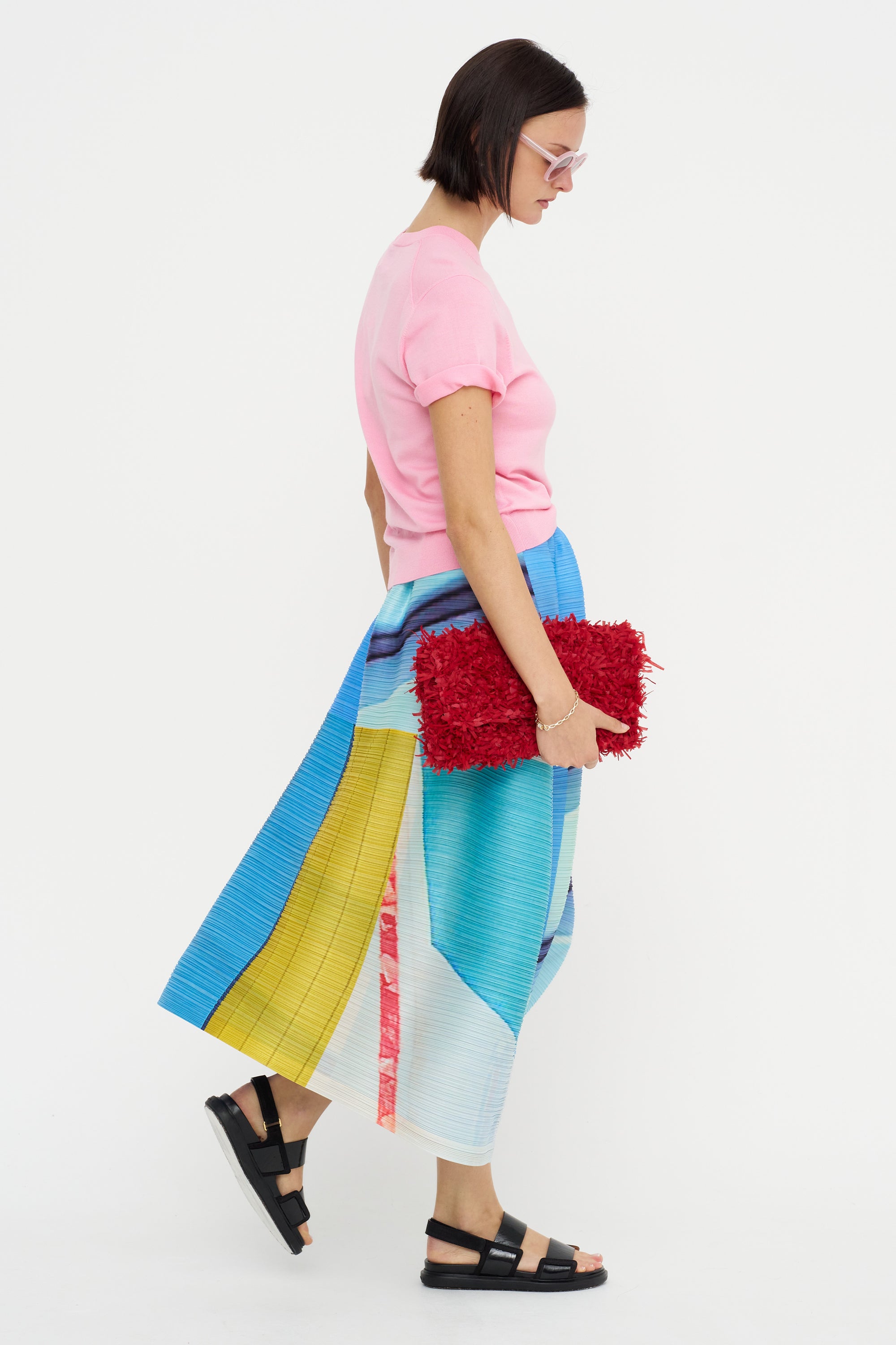 Short Sleeve Sweater, Pink