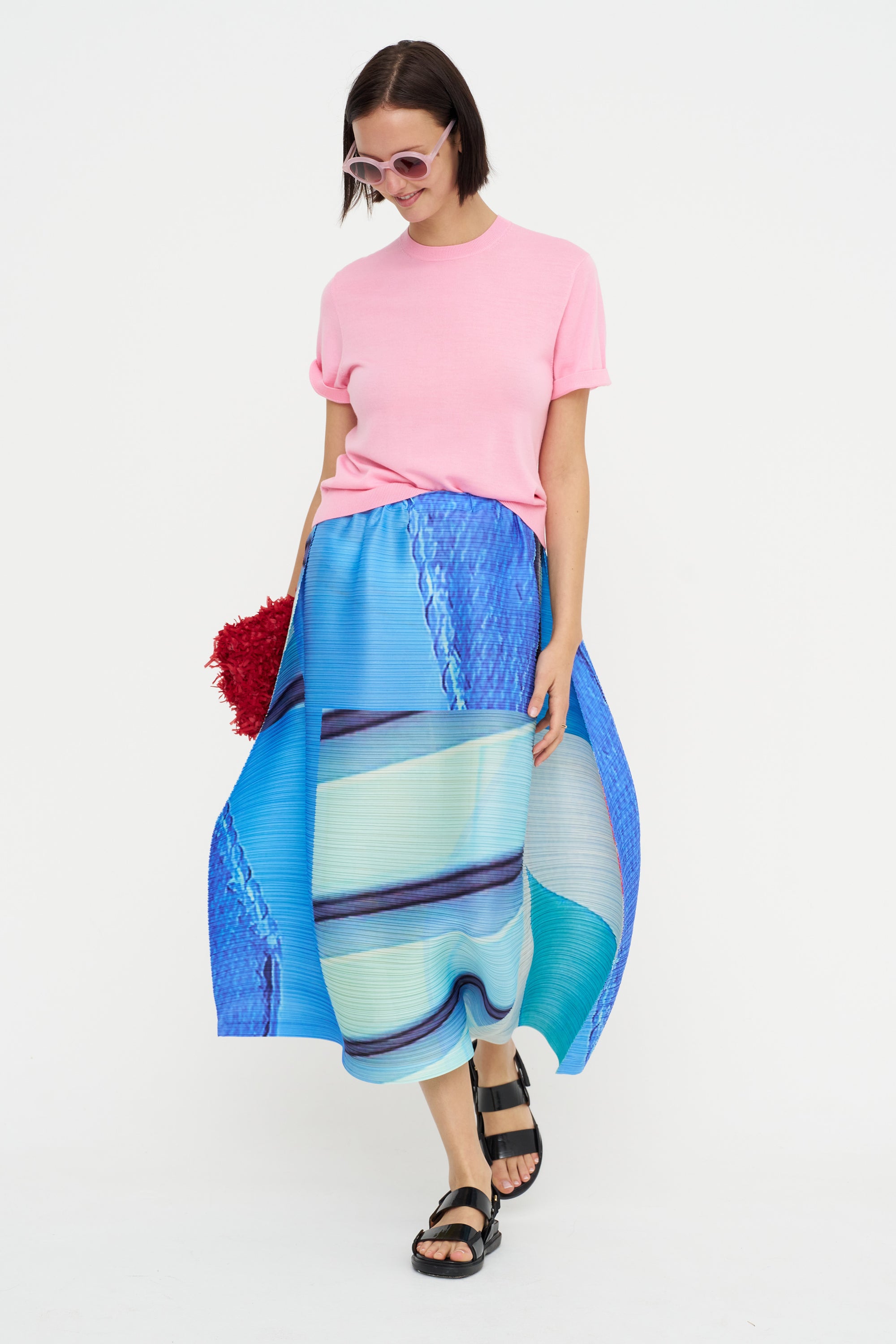 Short Sleeve Sweater, Pink