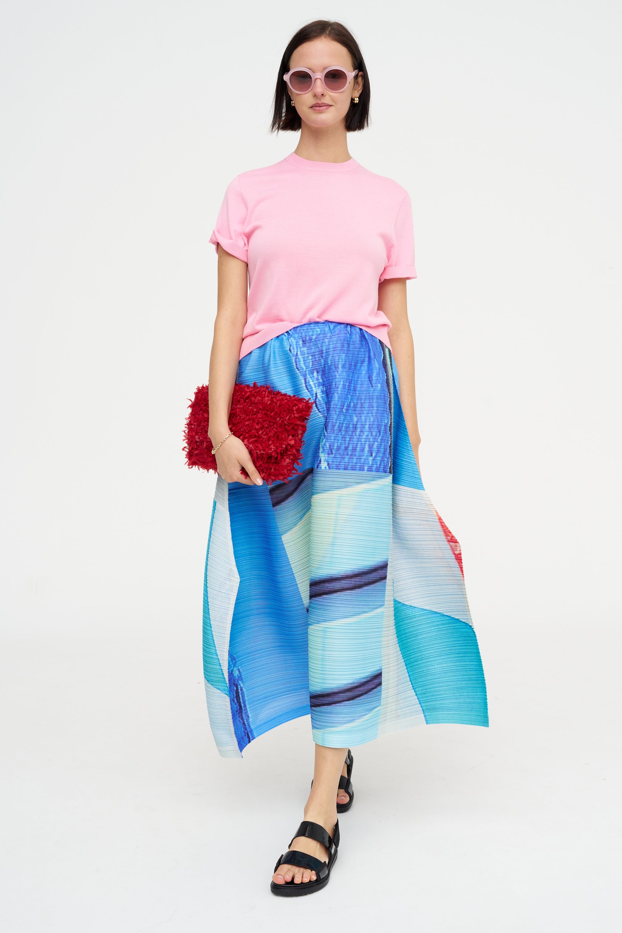 Short Sleeve Sweater, Pink