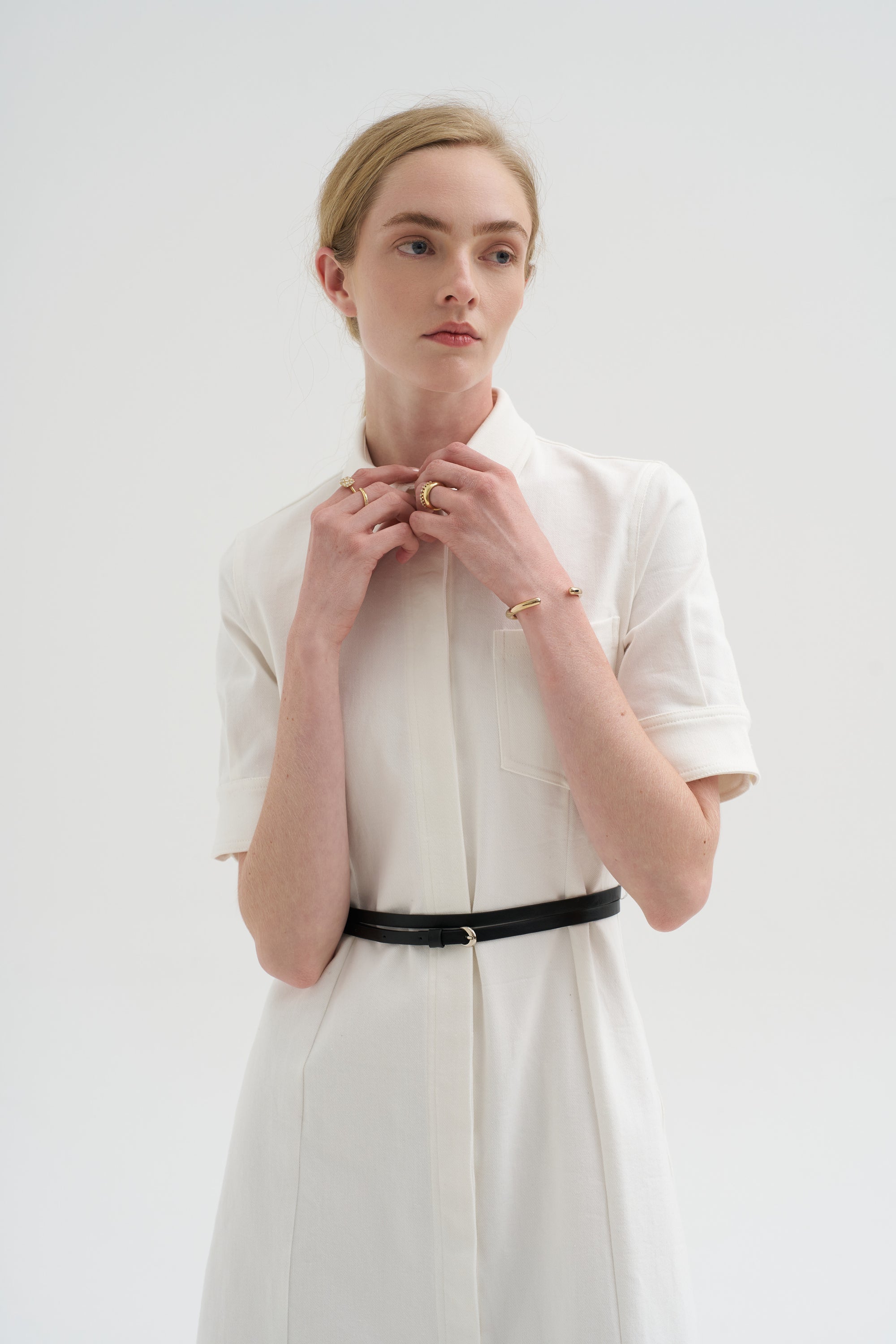 Kieran Dress, Optic White