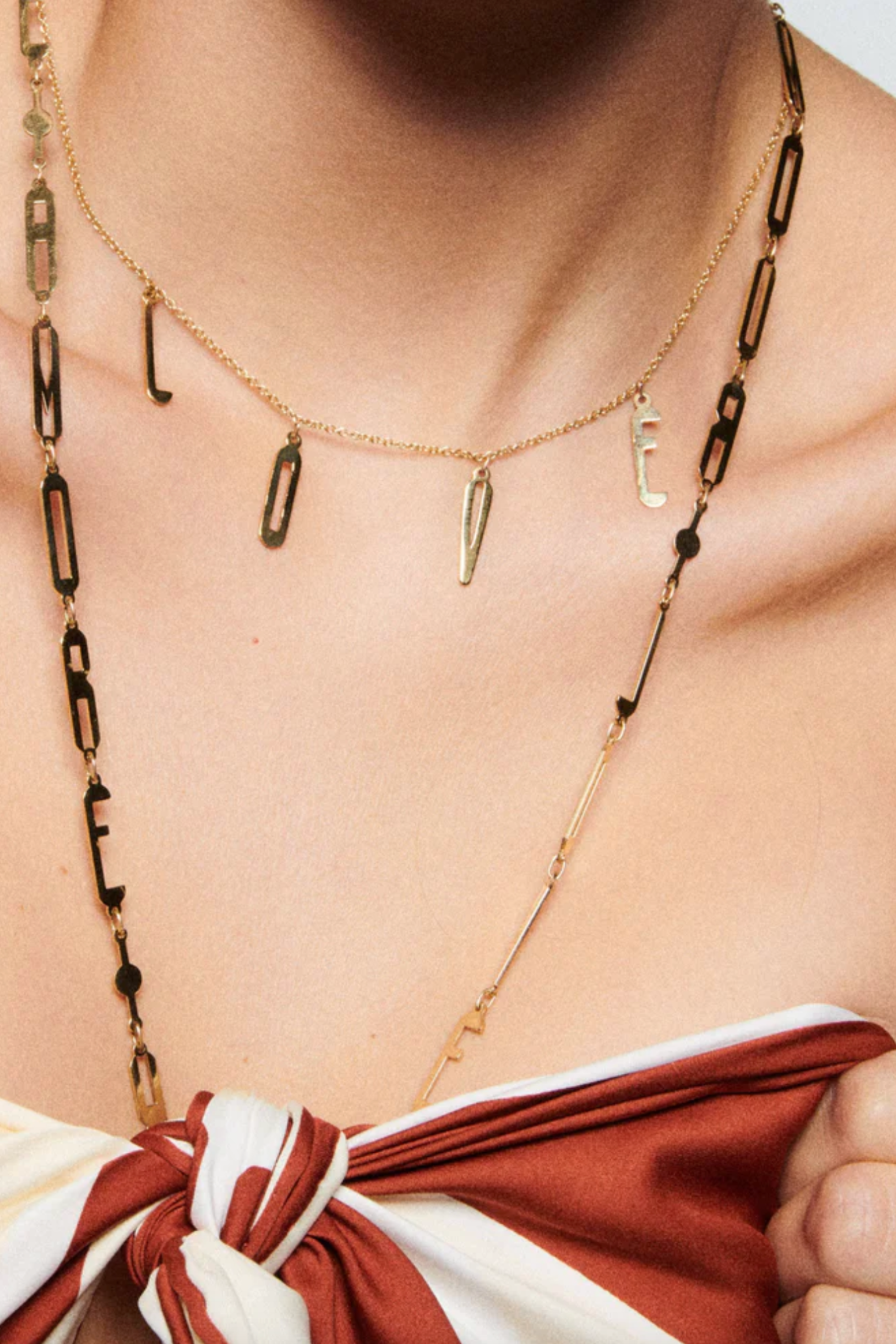 RENATO CIPULLO - Amore Lettera Chain, Yellow Gold