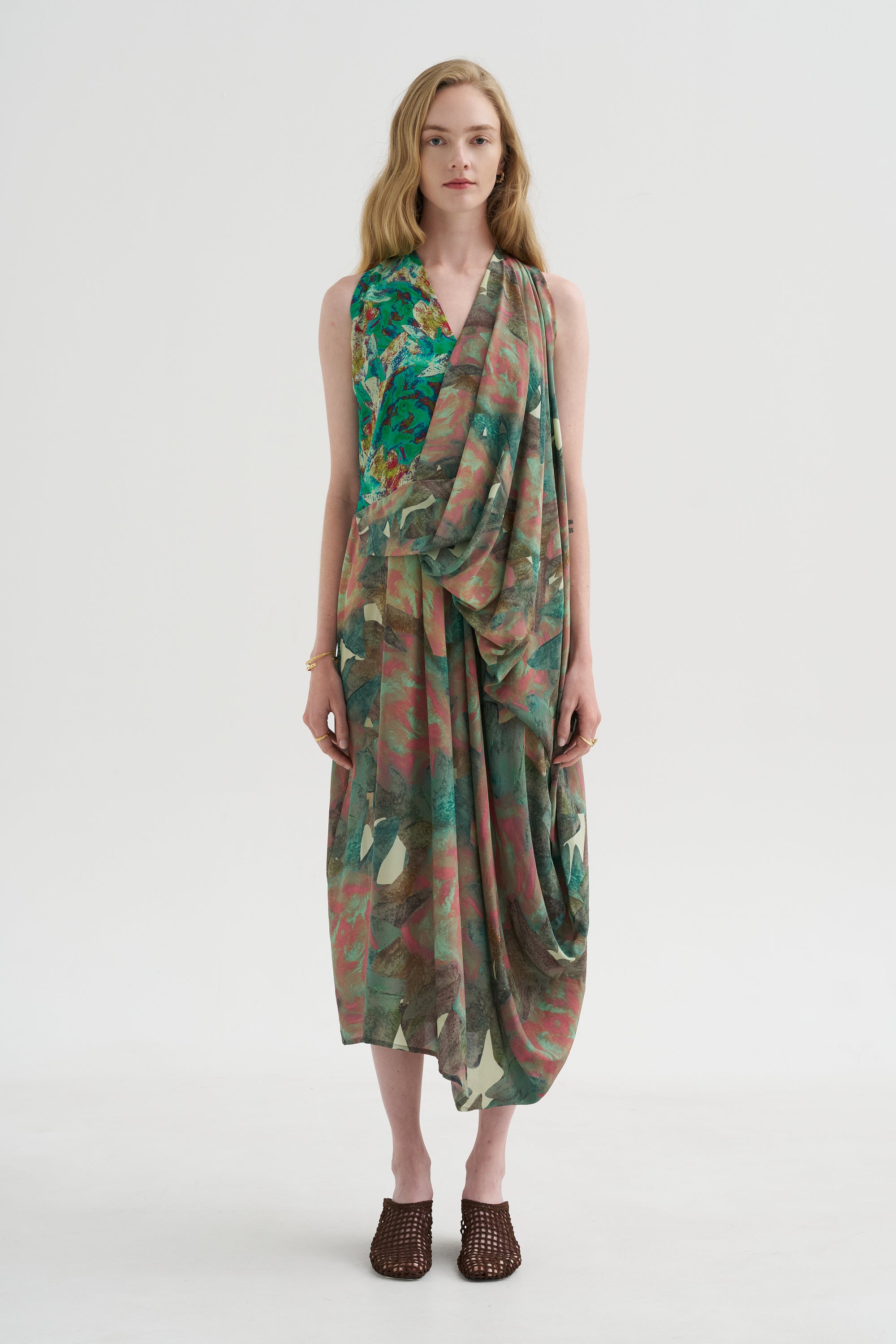 Sleeveless Dress, Print Panel JJJ