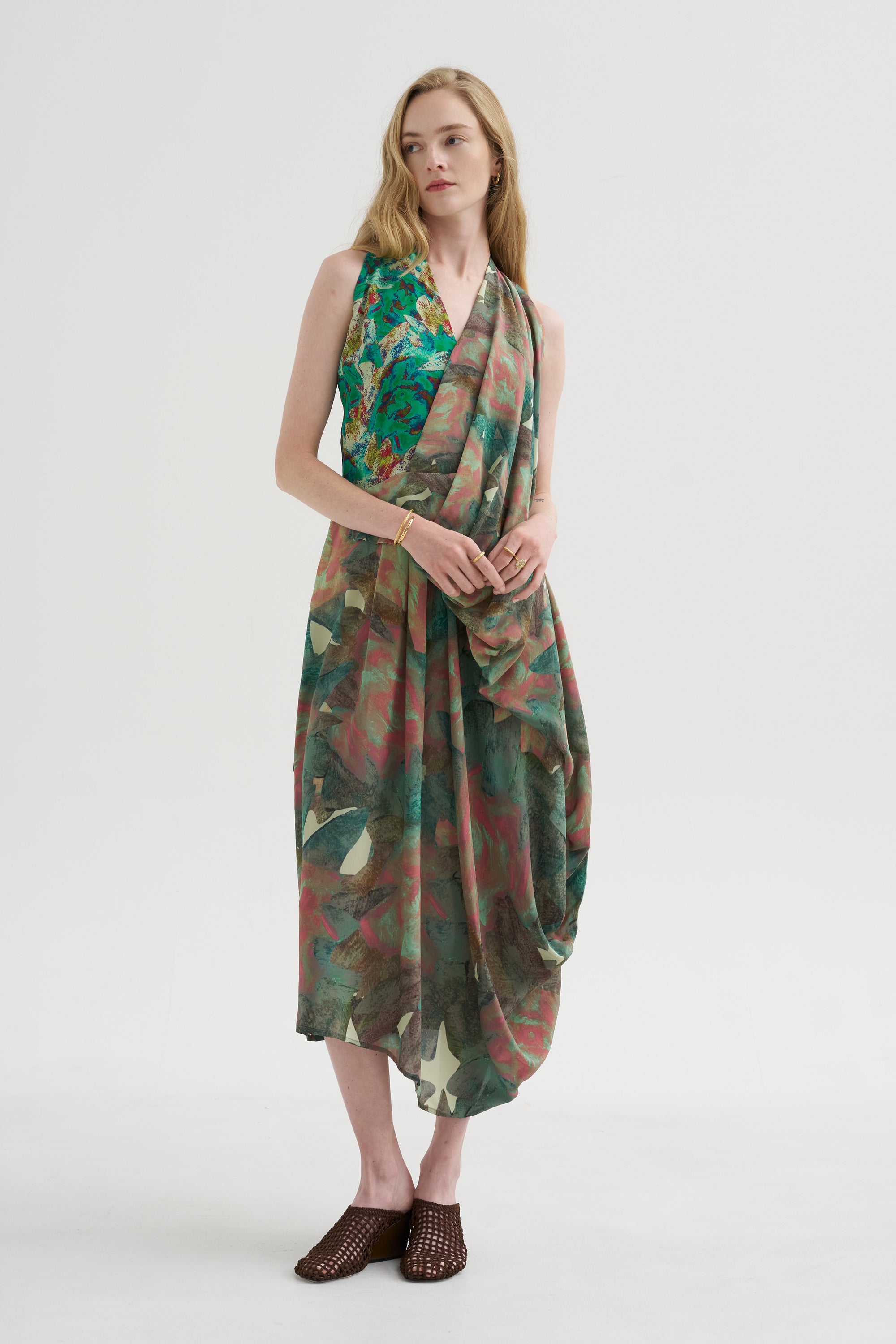 Sleeveless Dress, Print Panel JJJ
