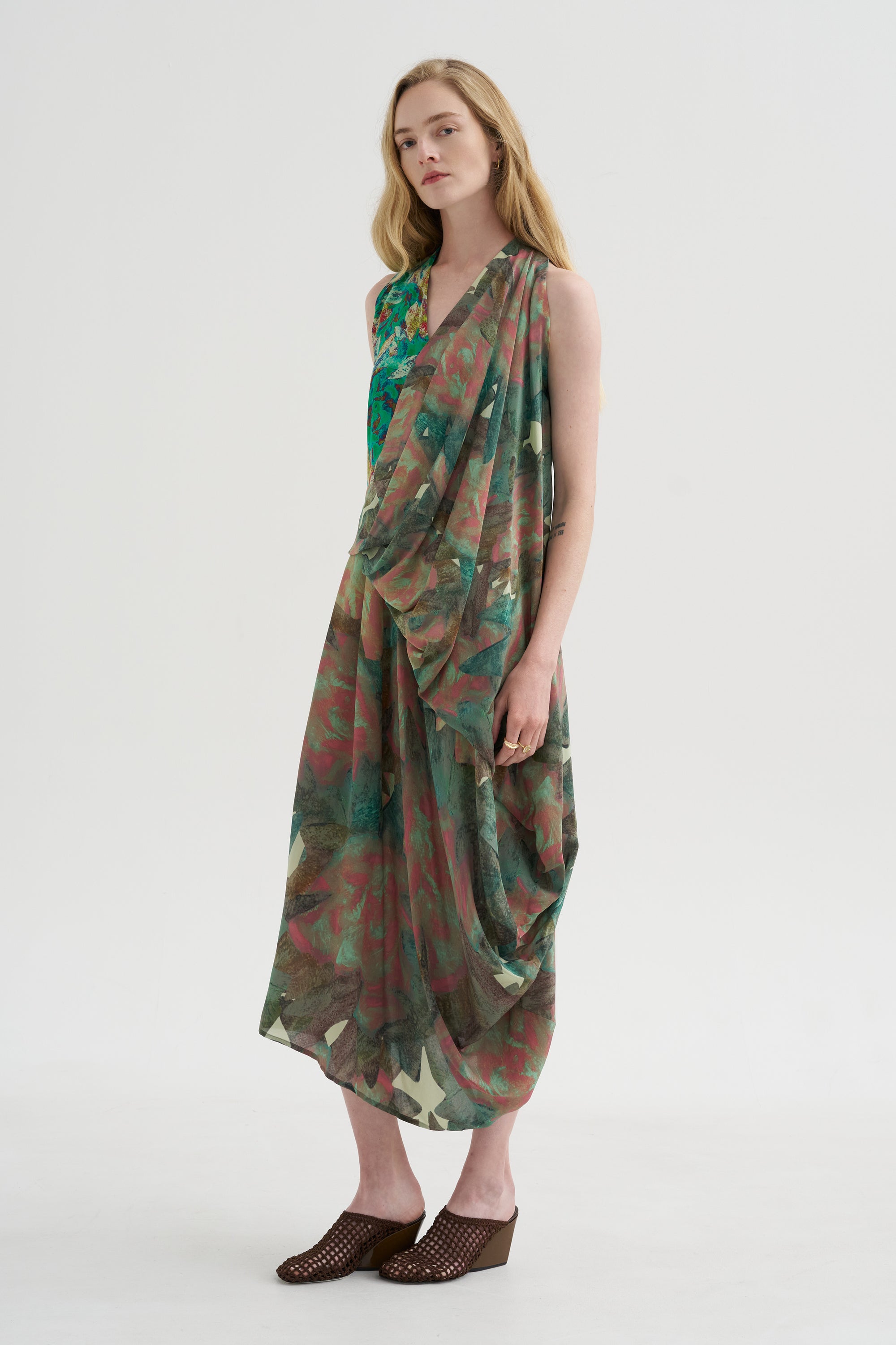 Sleeveless Dress, Print Panel JJJ