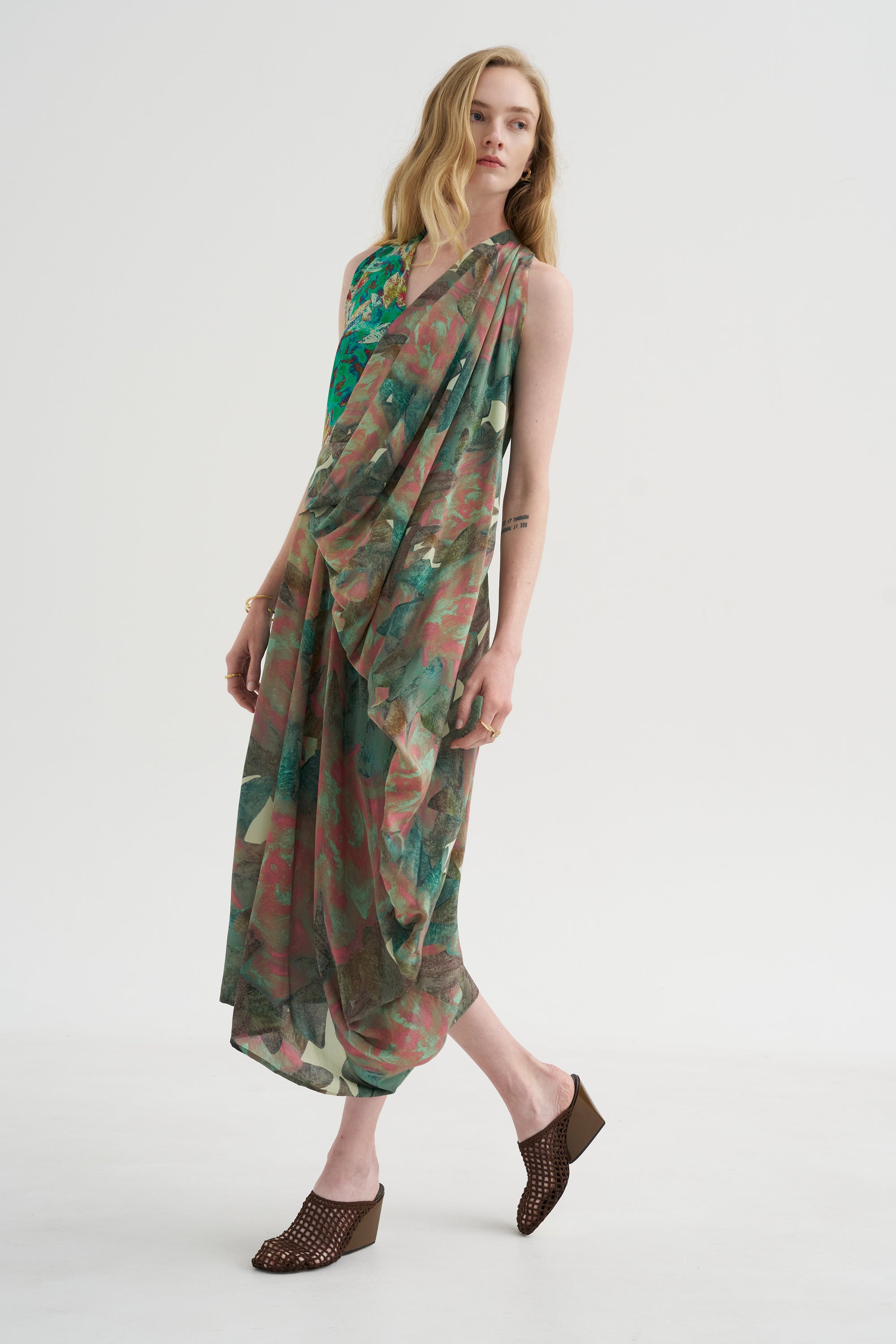 Sleeveless Dress, Print Panel JJJ