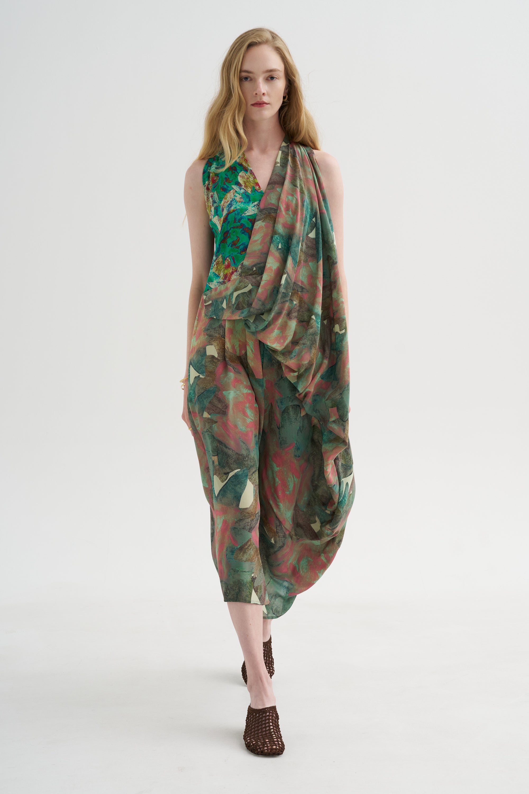 Sleeveless Dress, Print Panel JJJ