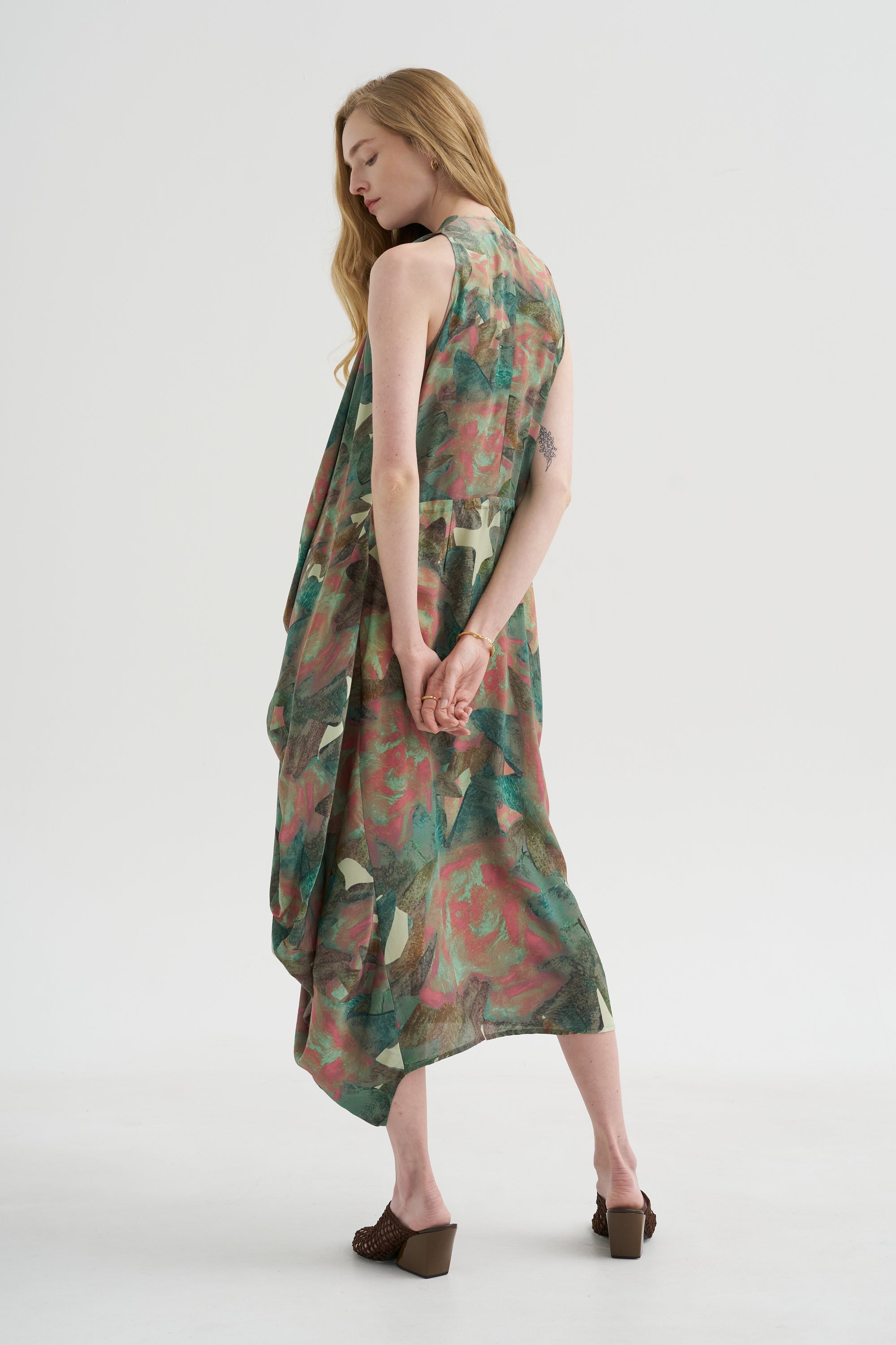 Sleeveless Dress, Print Panel JJJ