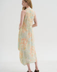 Sleeveless Dress, Print Y - Rose Pale