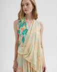 Sleeveless Dress, Print Y - Rose Pale
