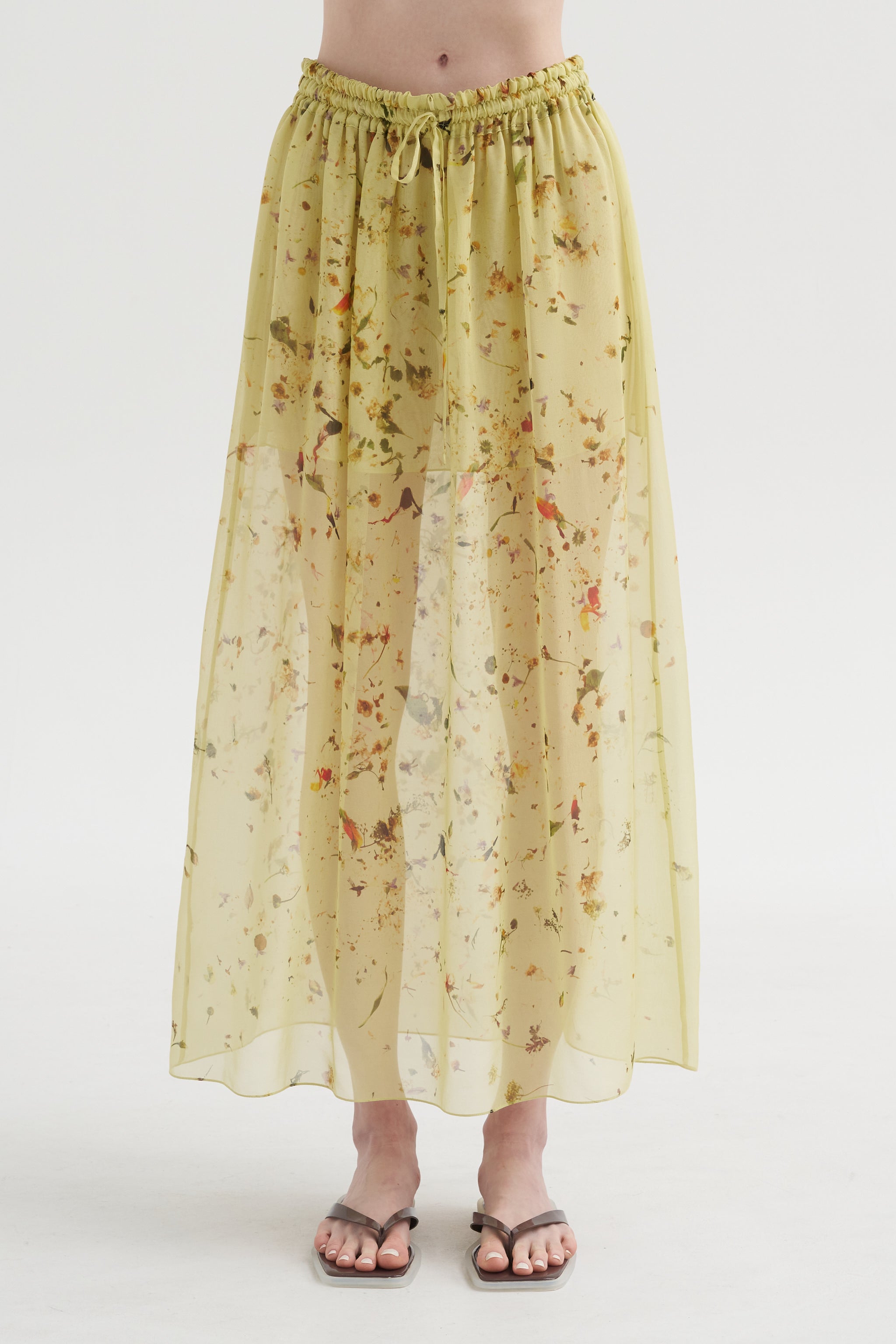 Chiffon Silk Skirt, Print X – Kick Pleat