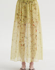 Chiffon Silk Skirt, Print X