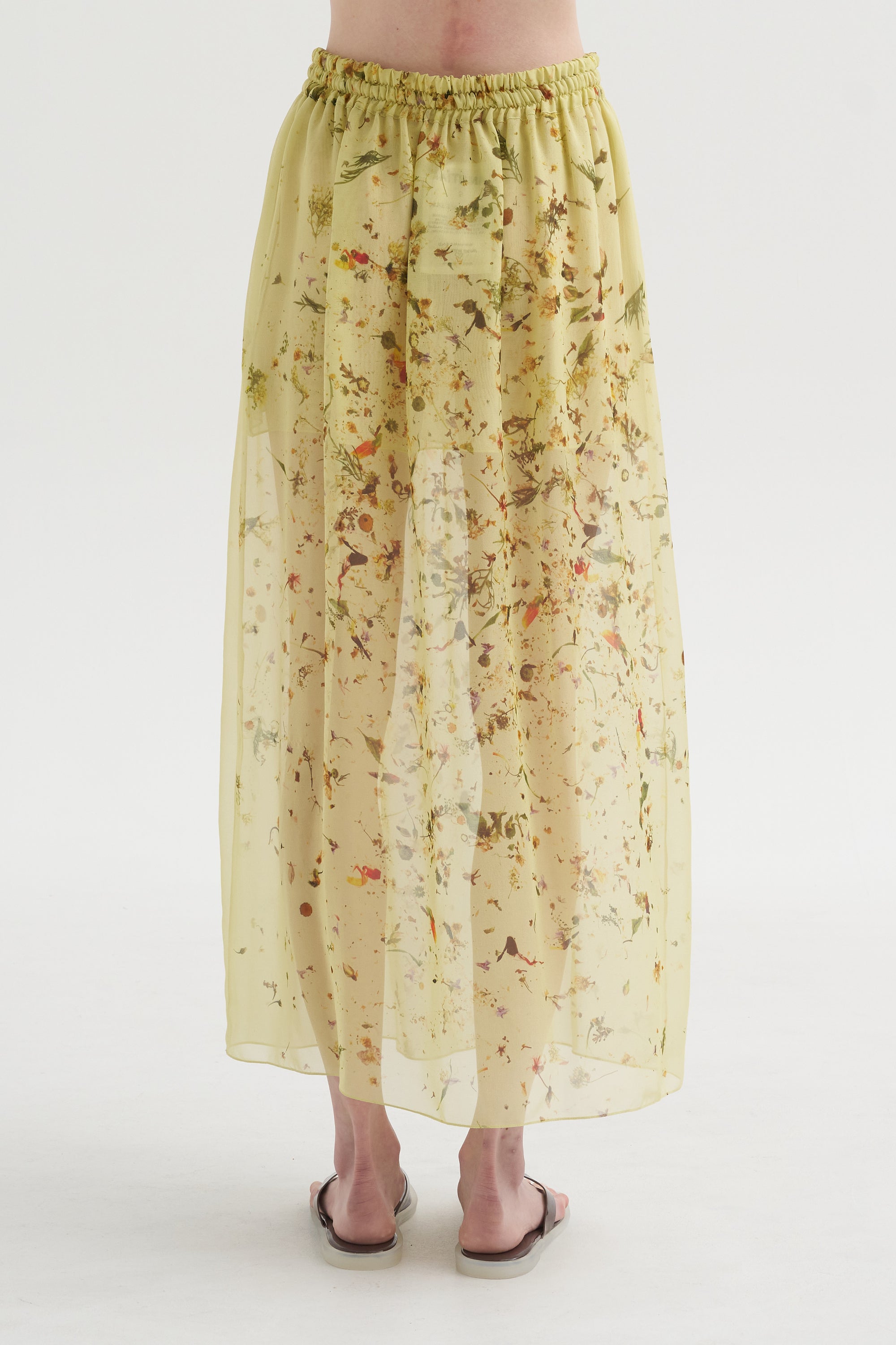 Chiffon Silk Skirt, Print X
