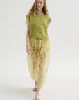 Chiffon Silk Skirt, Print X