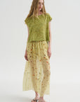 Chiffon Silk Skirt, Print X