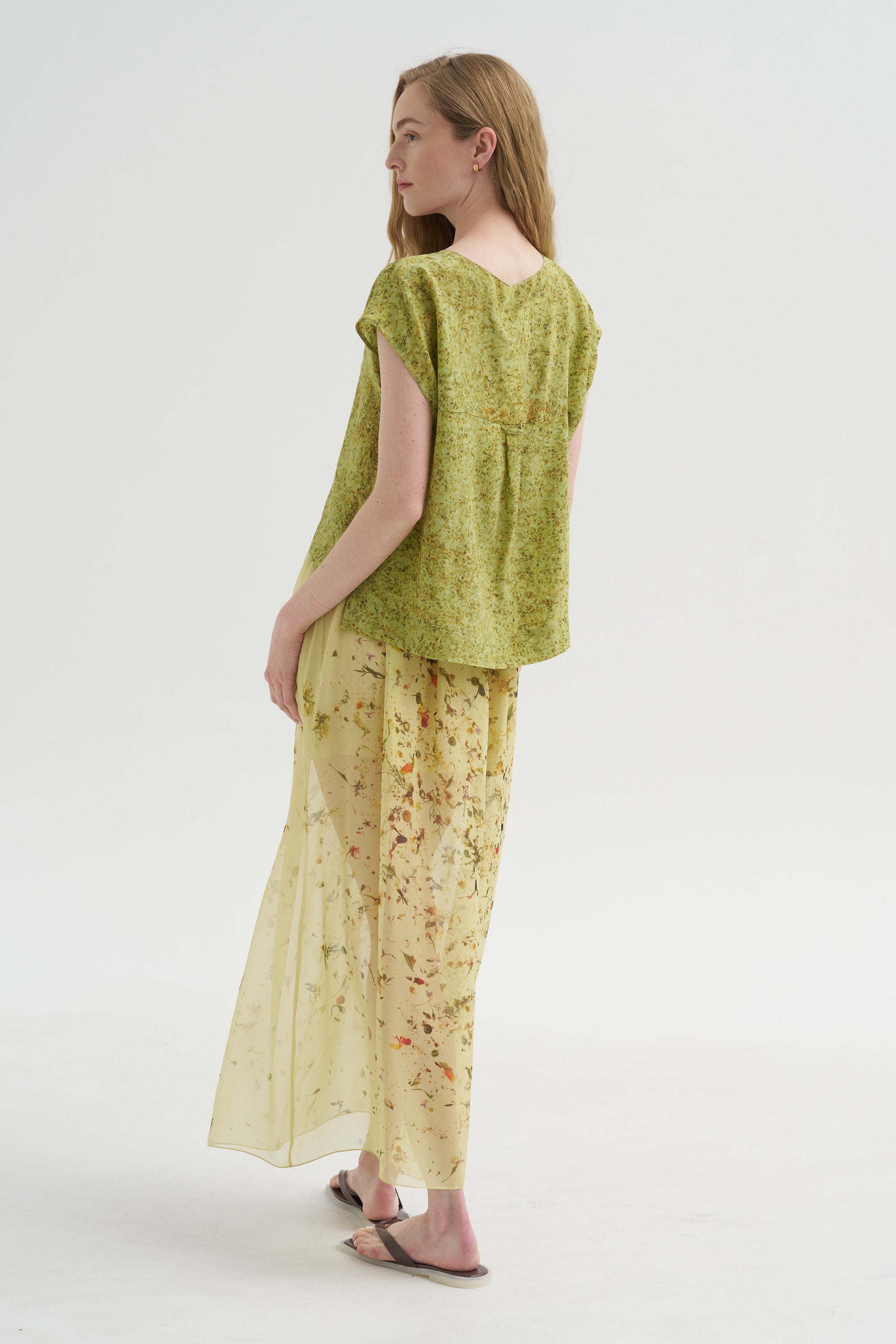 Chiffon Silk Skirt, Print X