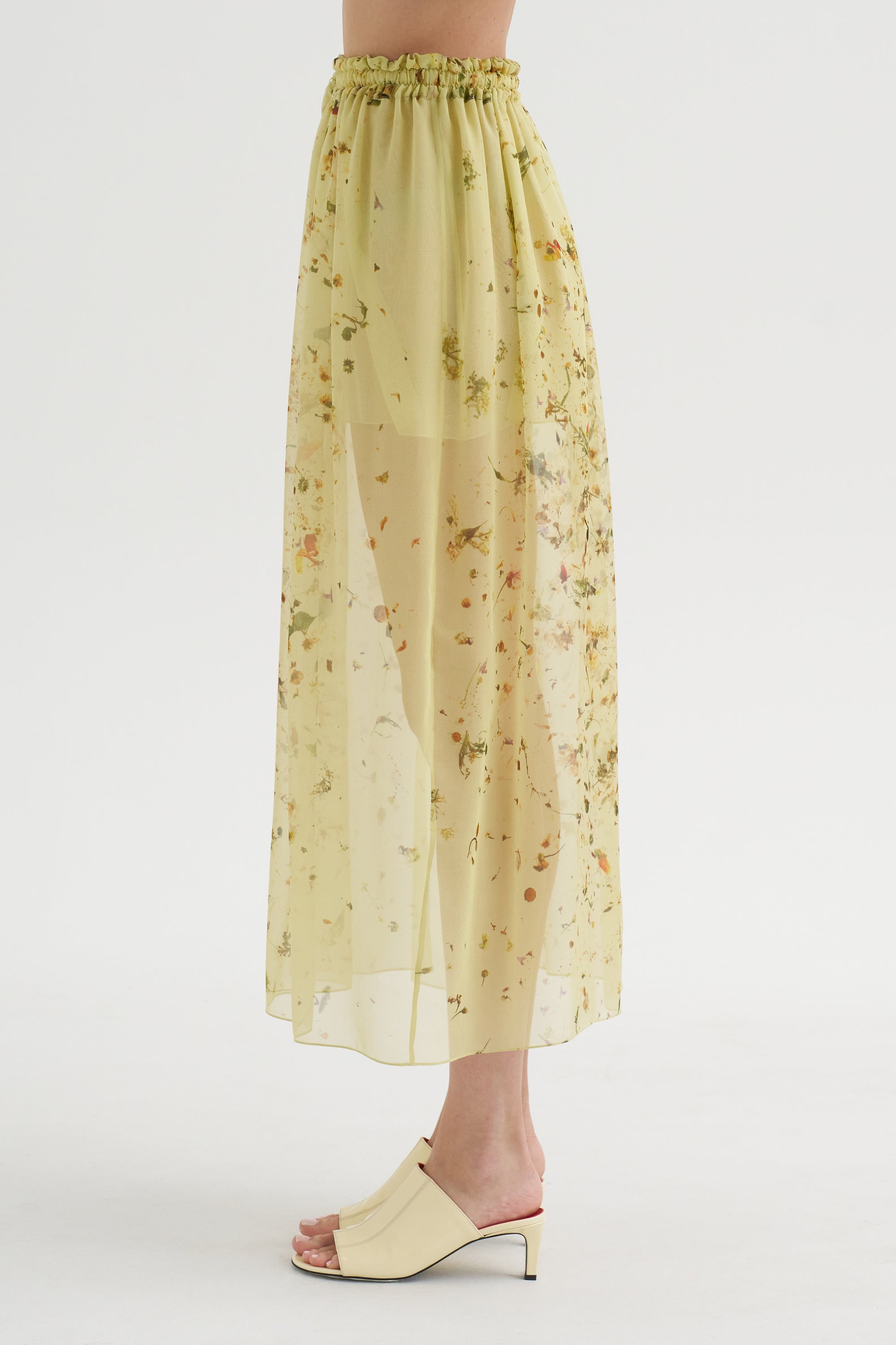 Chiffon Silk Skirt, Print X