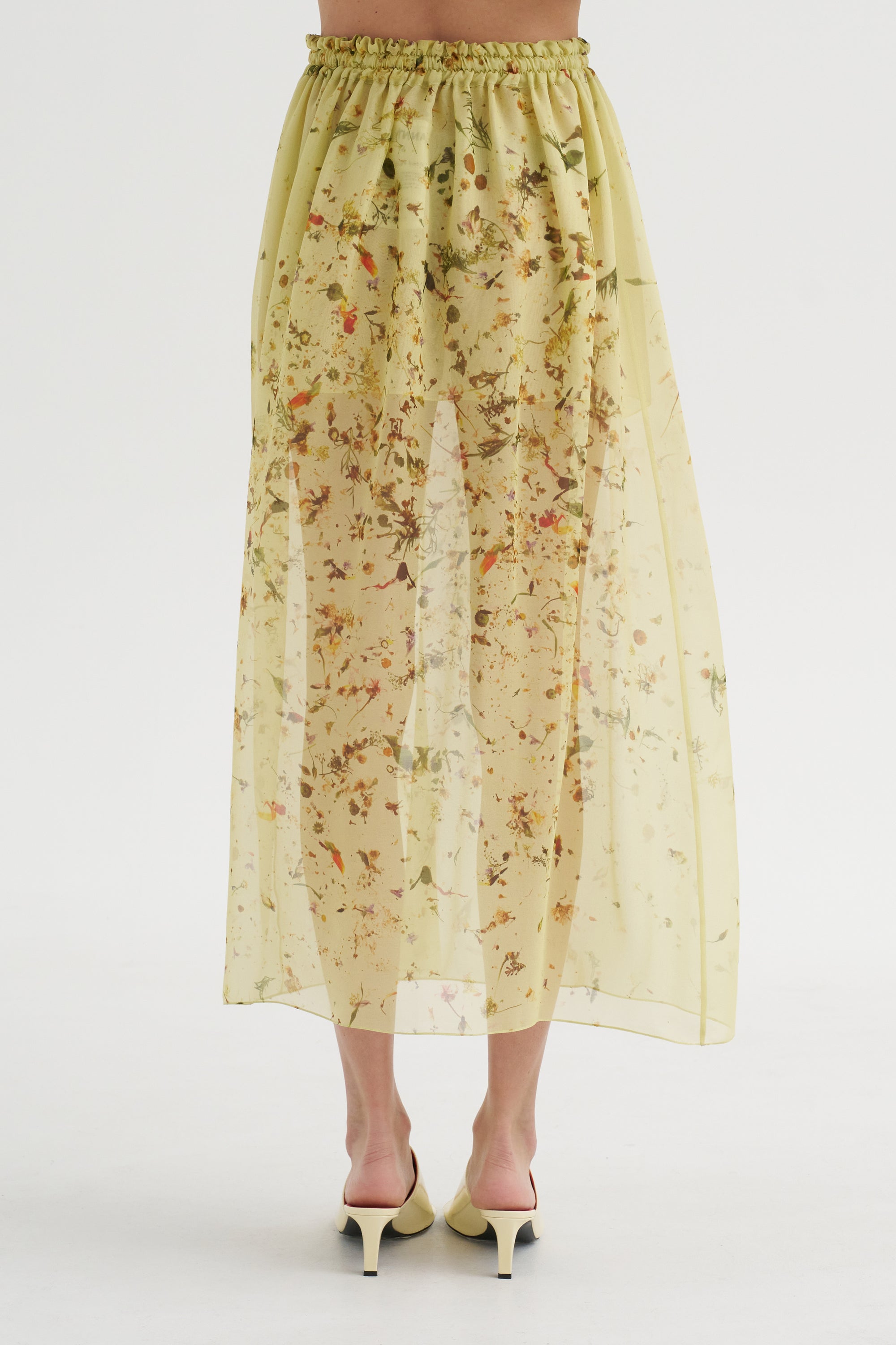 Chiffon Silk Skirt, Print X