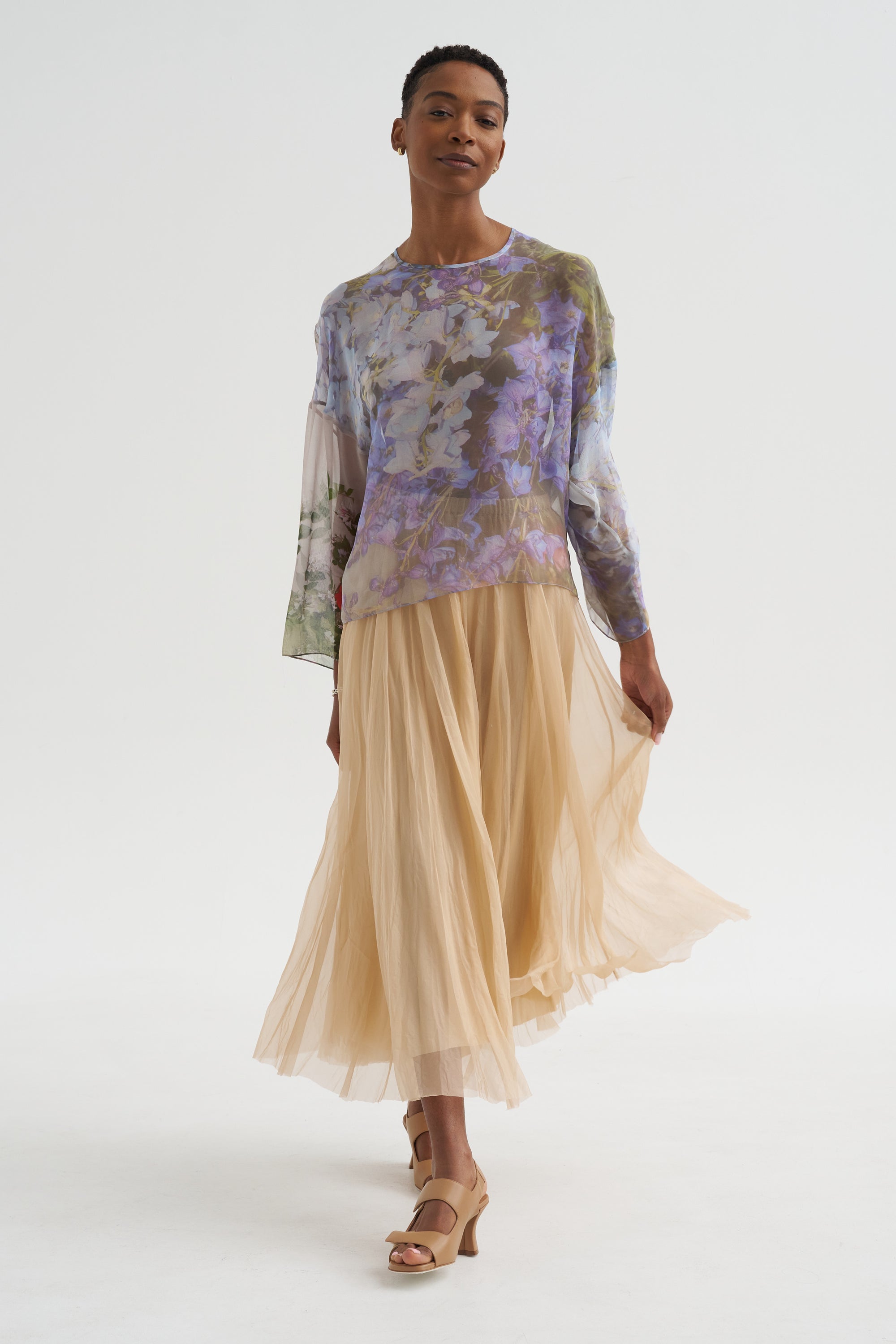 Chiffon Silksweater, Print R