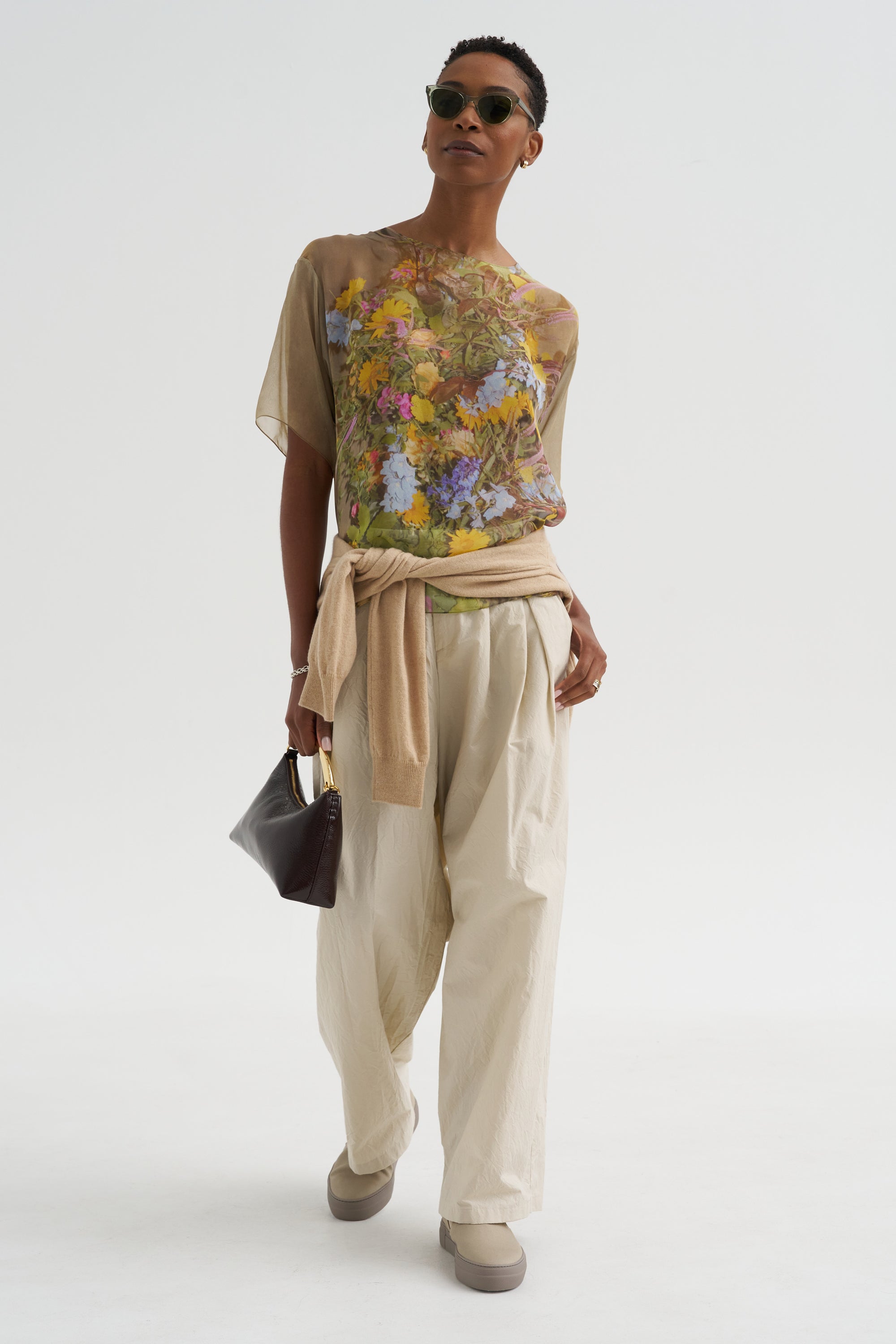 Chiffon T-Shirt, Print E
