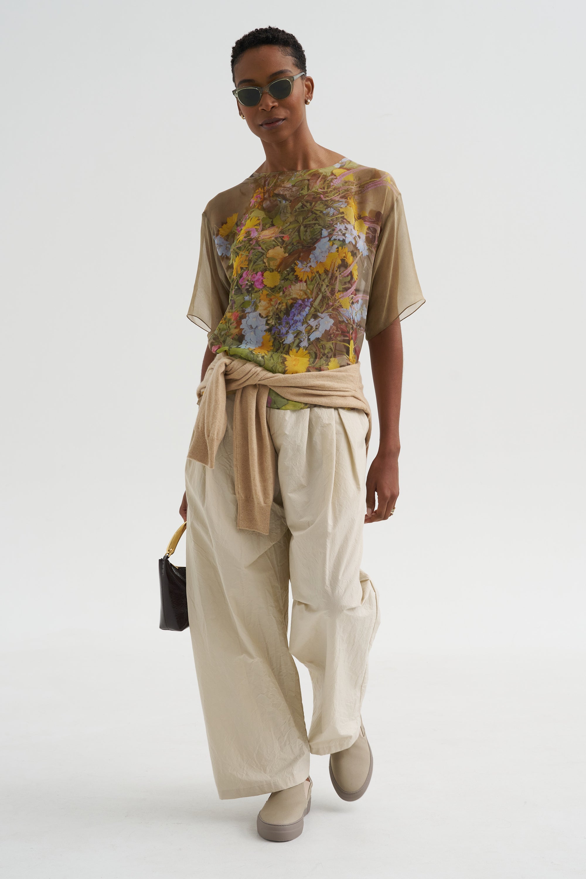 Chiffon T-Shirt, Print E