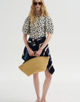 Lino Top, Yayoi Cream & Navy