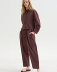 Cropped Isolde Button Down, Spice Multi Stripe