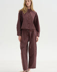 Cropped Isolde Button Down, Spice Multi Stripe
