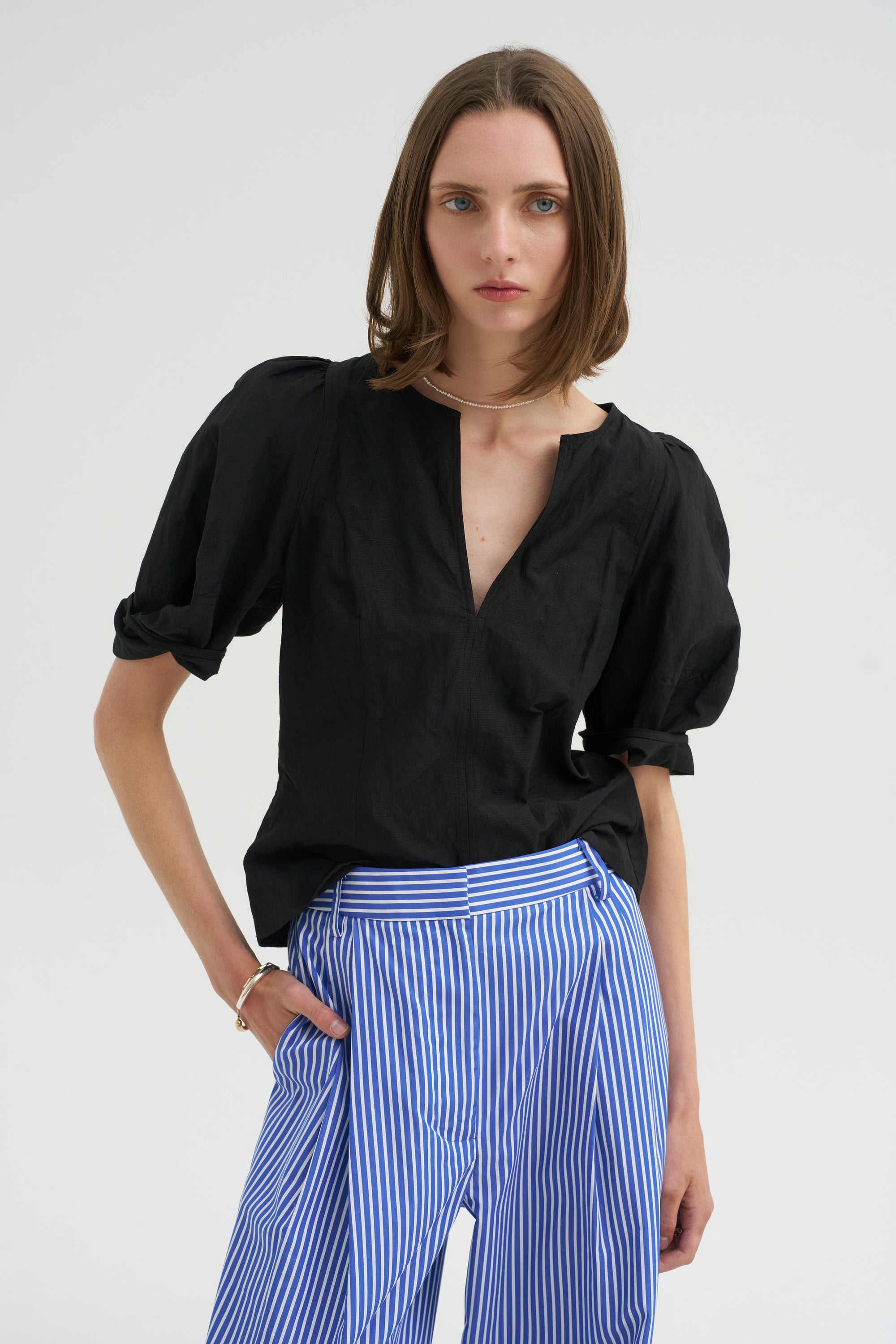 Scupted Bina Top, Black